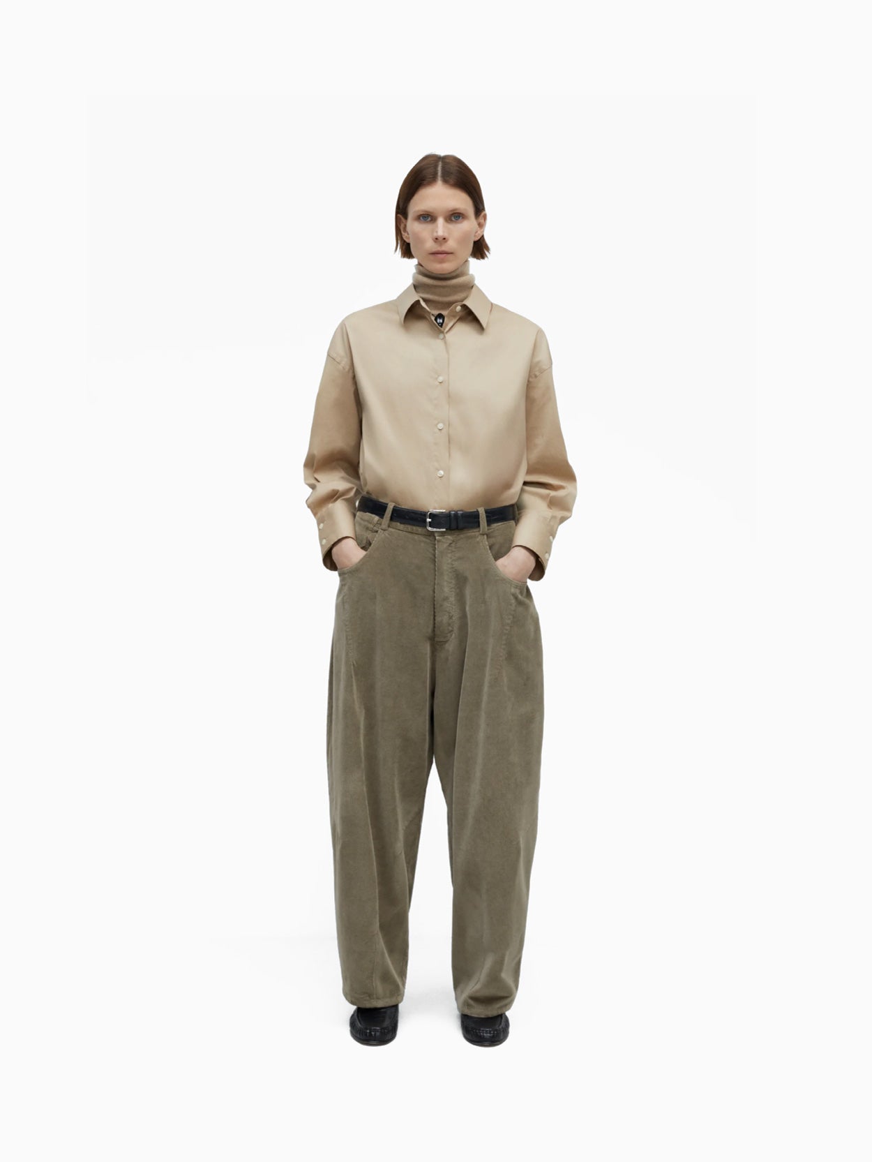 Corduroy Baggy Pants Sage