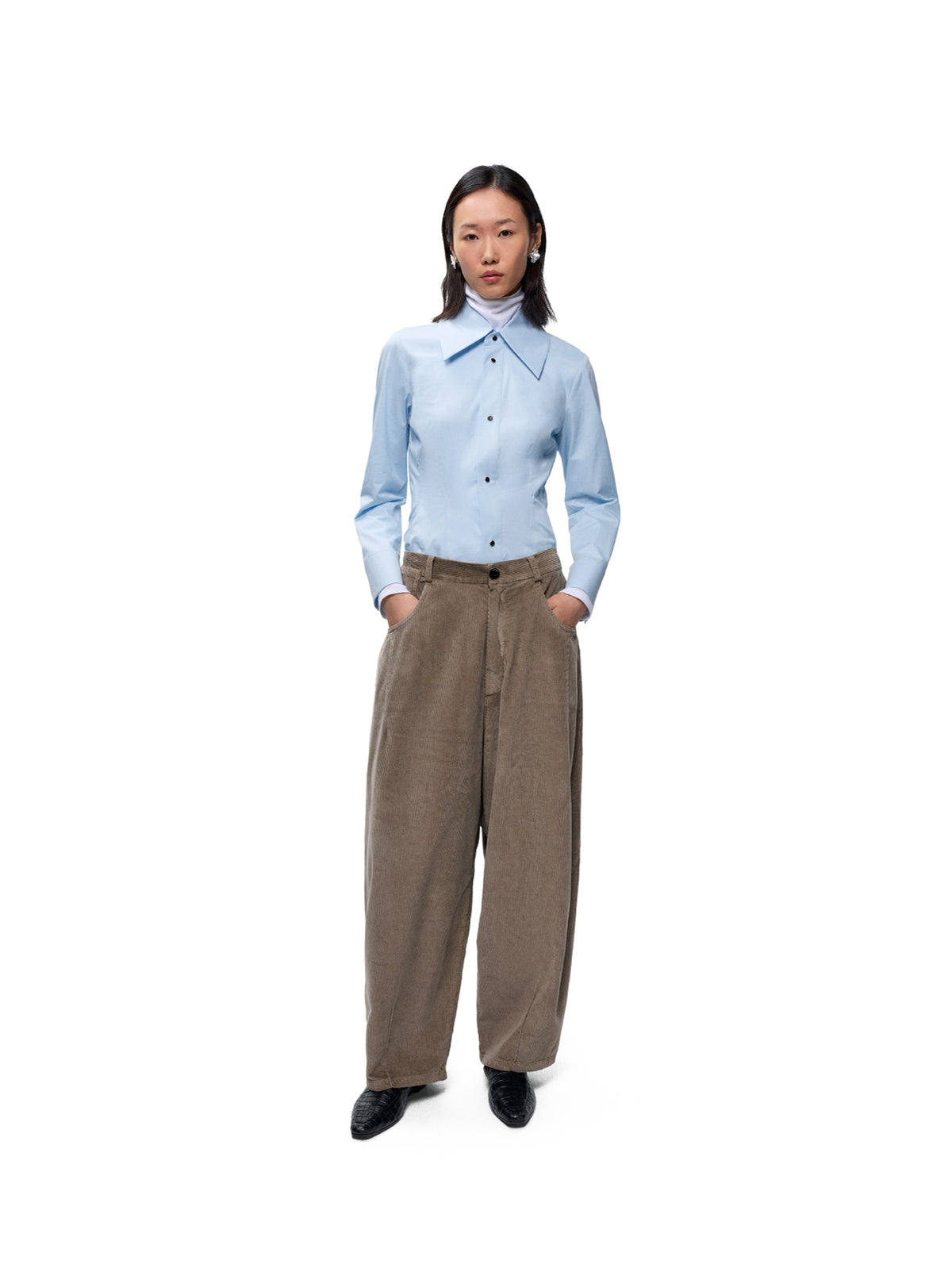 Corduroy Baggy Pants Sage