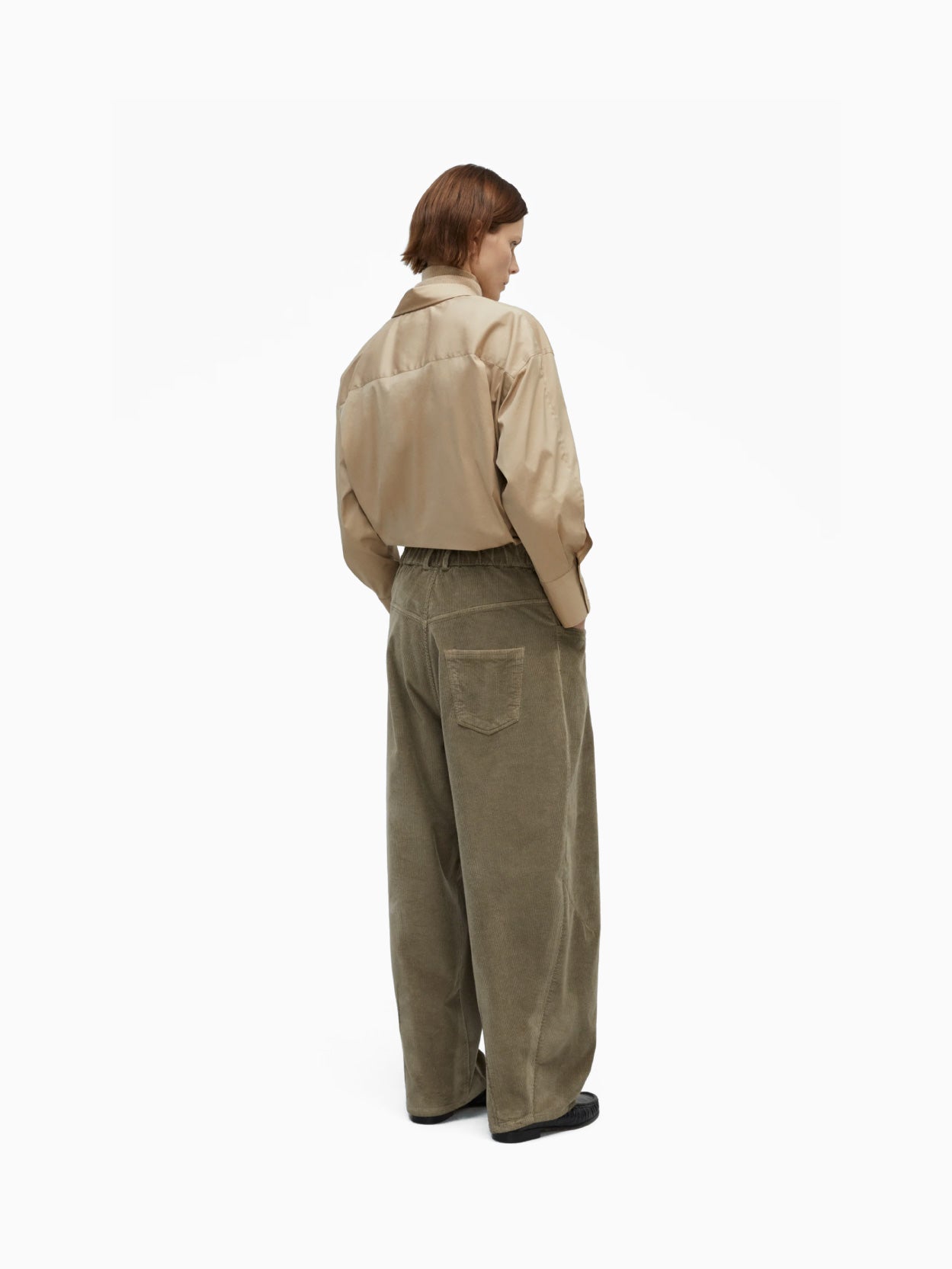 Corduroy Baggy Pants Sage