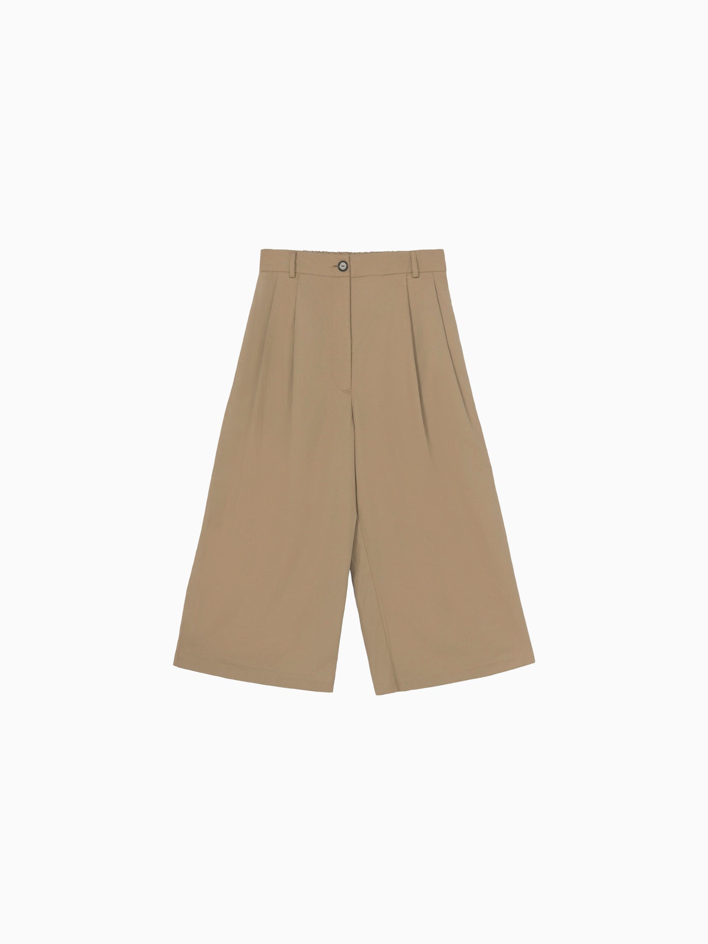 Cotton Capri Pants Camel