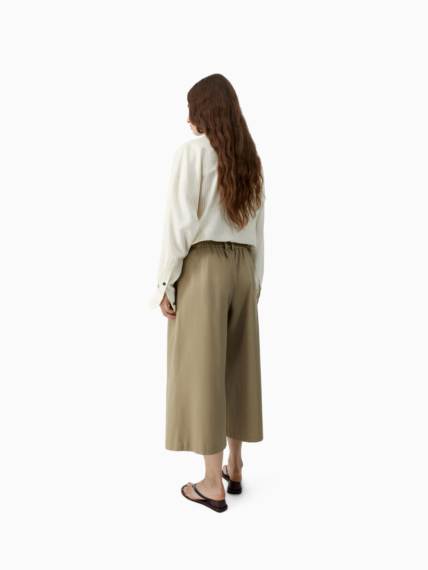Cotton Capri Pants Camel