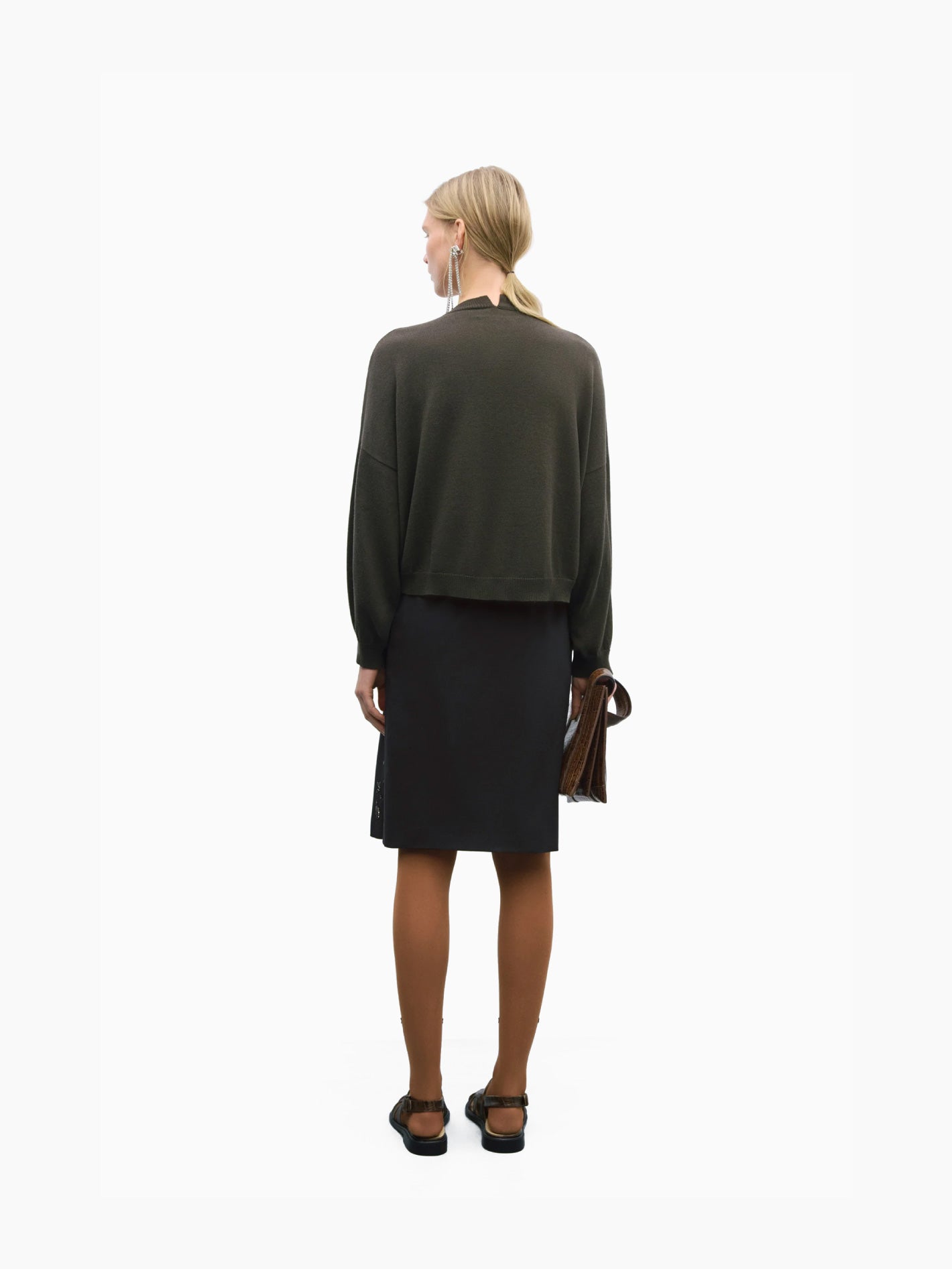 Cotton & Cashmere Cardigan Dark Moss