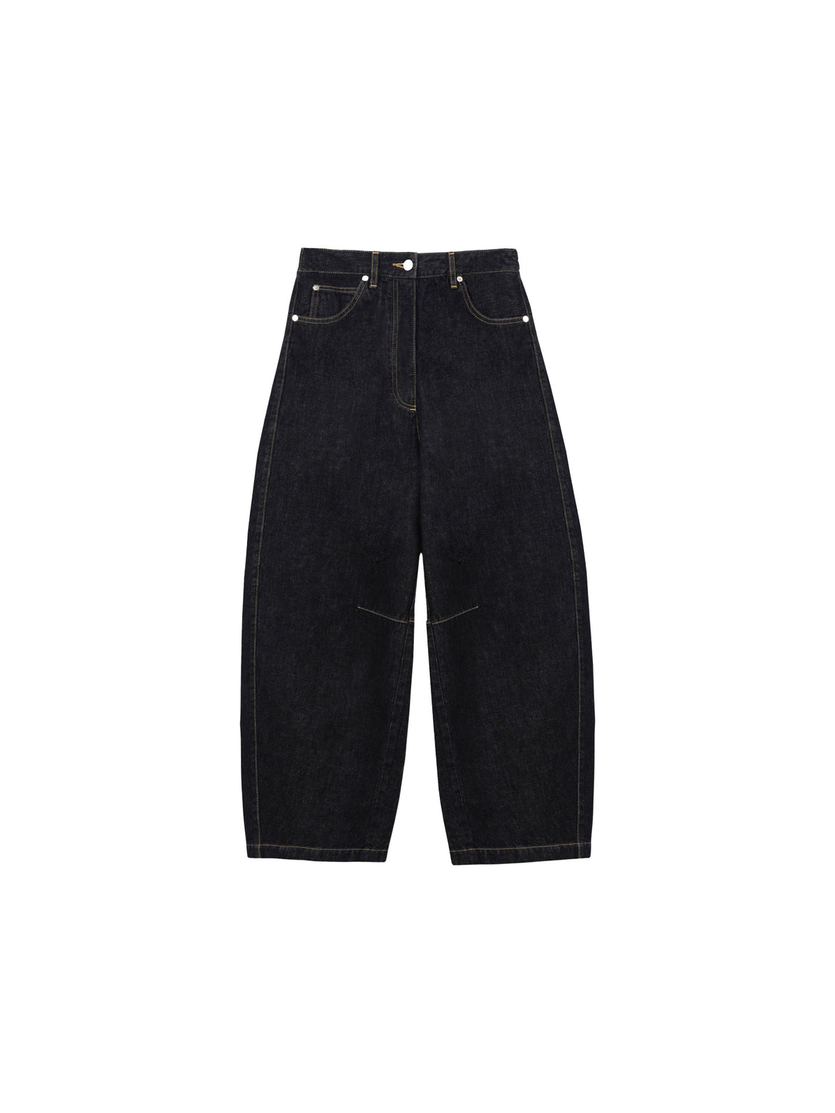 Curved Baggy Jeans Black