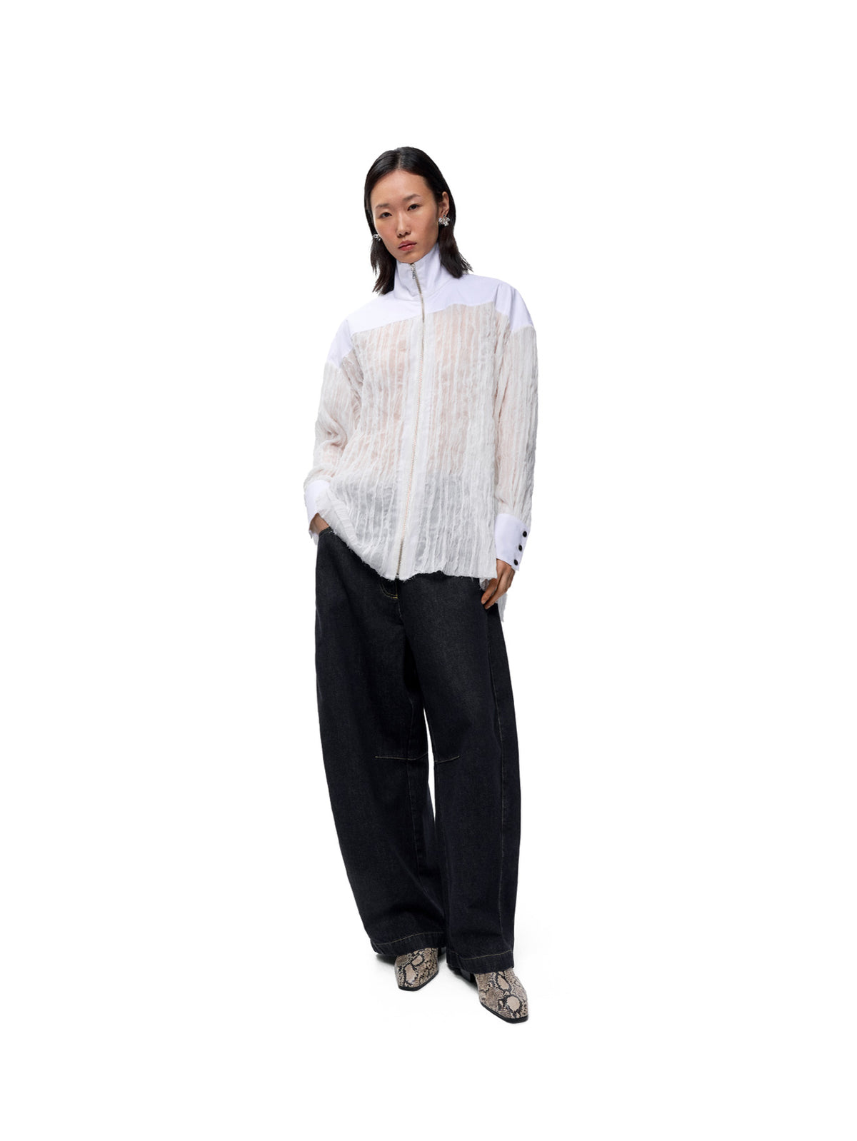 Curved Baggy Jeans Black