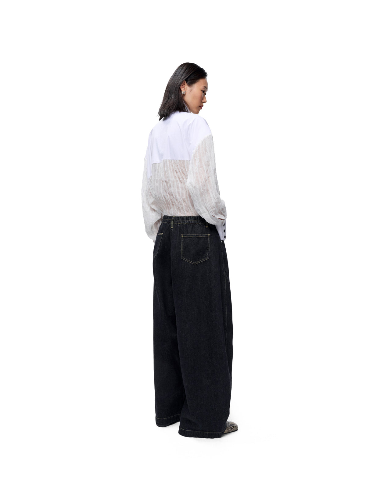 Curved Baggy Jeans Black