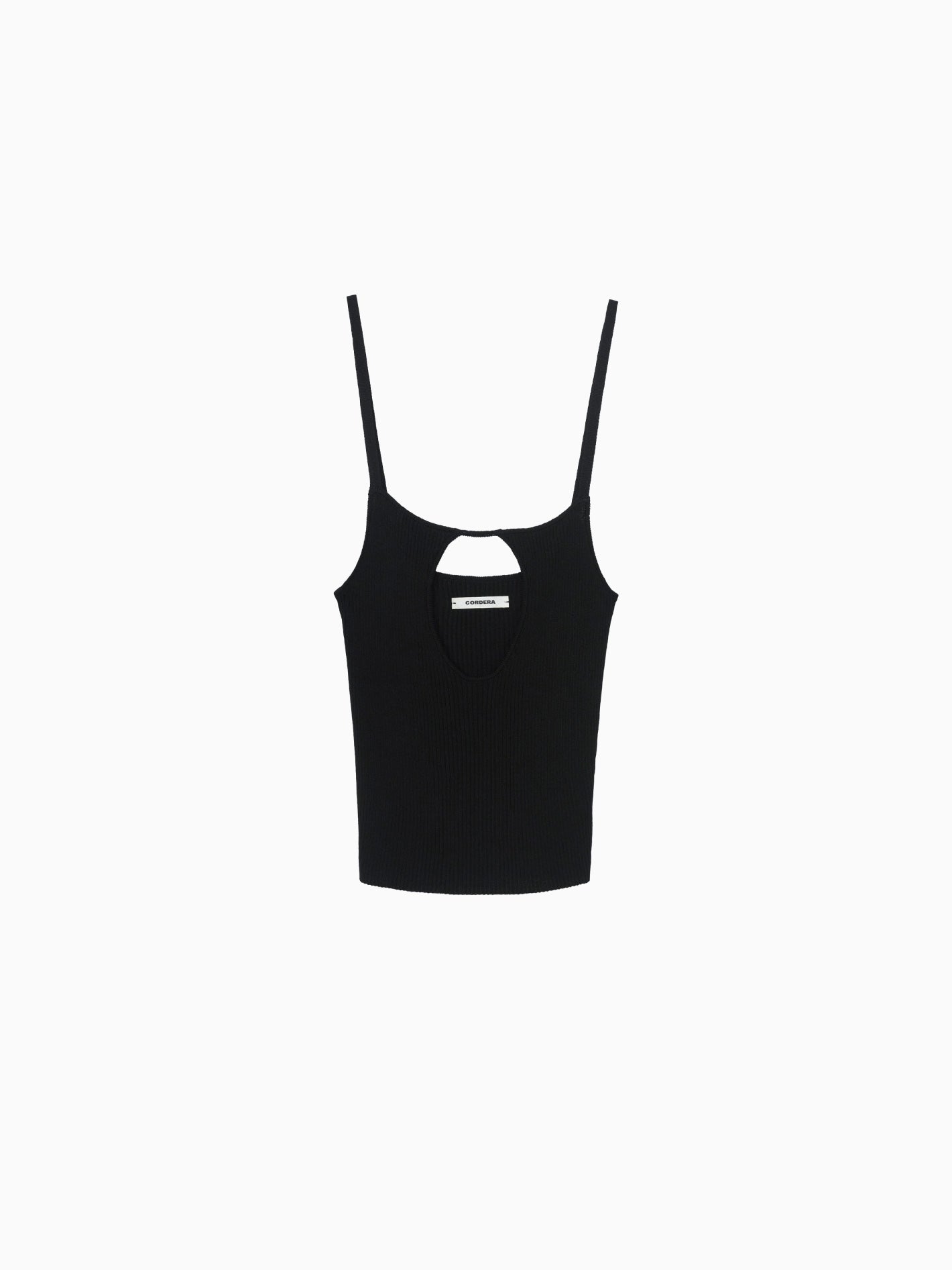 Cut-Out Top Black