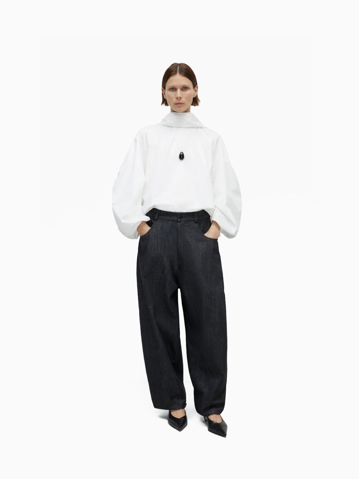 Denim Baggy Pants Black