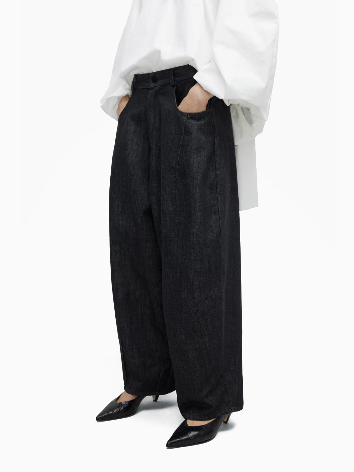Denim Baggy Pants Black