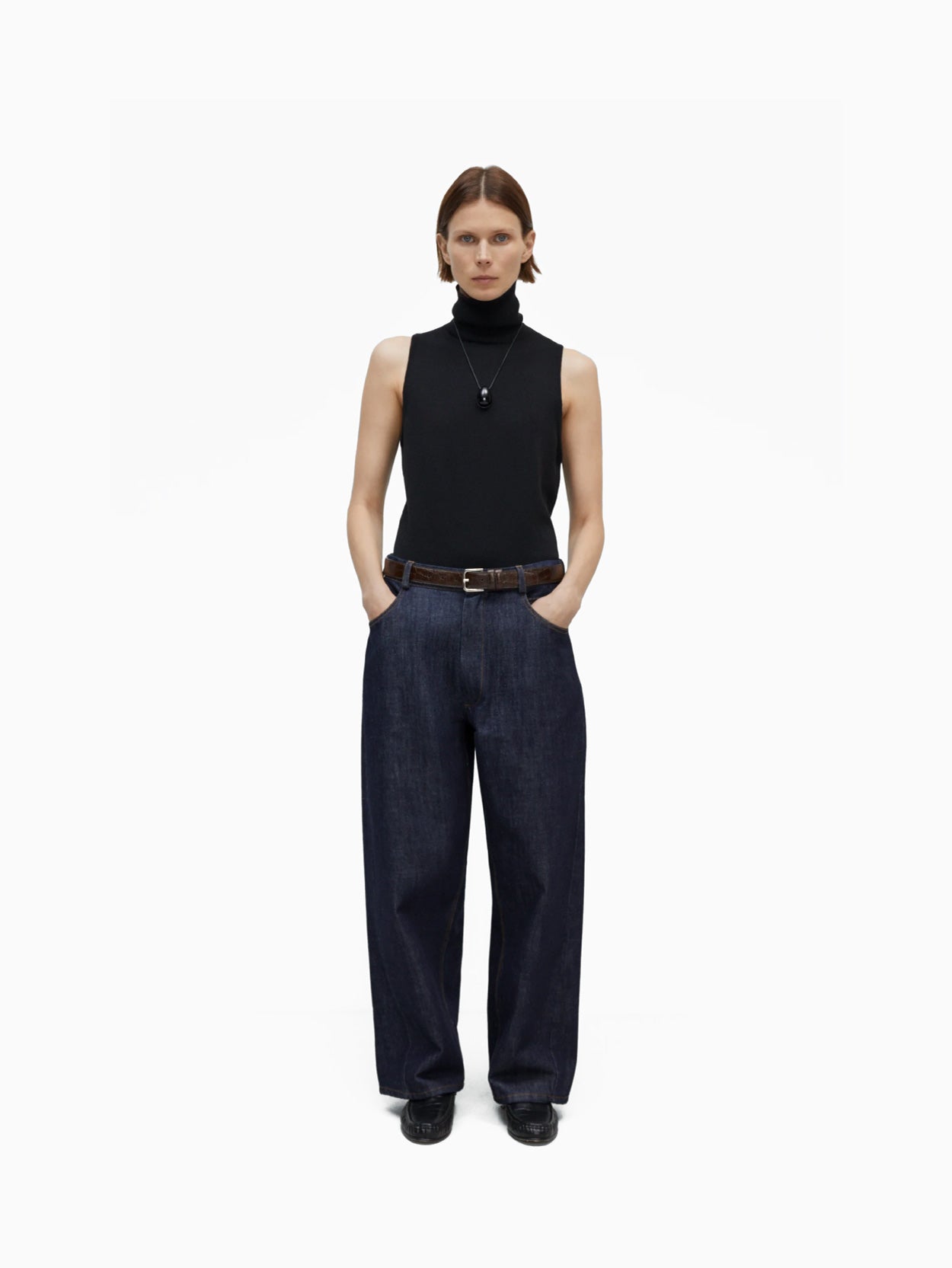 Denim Straight Pants Indigo