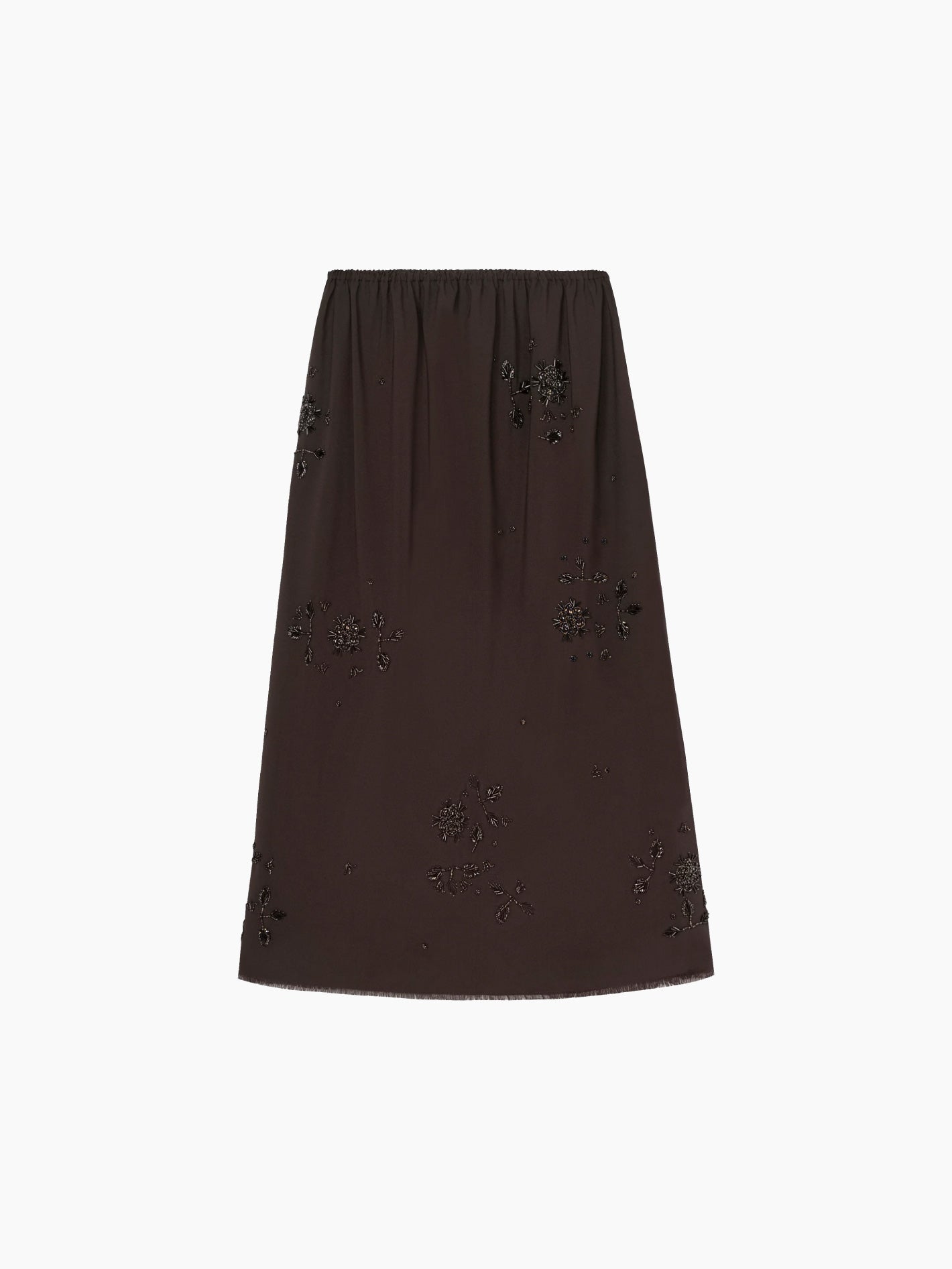 Embellished Tailoring Skirt Dark Brown