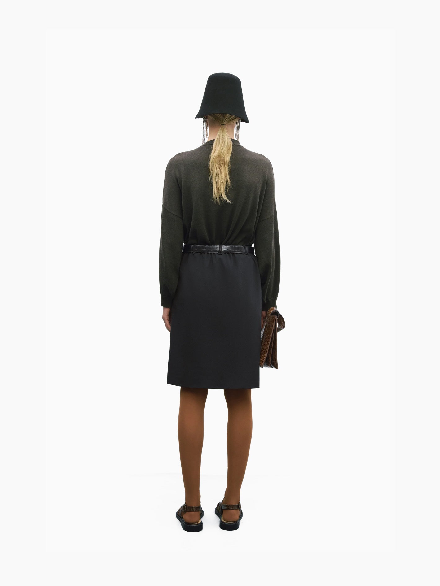 Embellished Tailoring Skirt Black