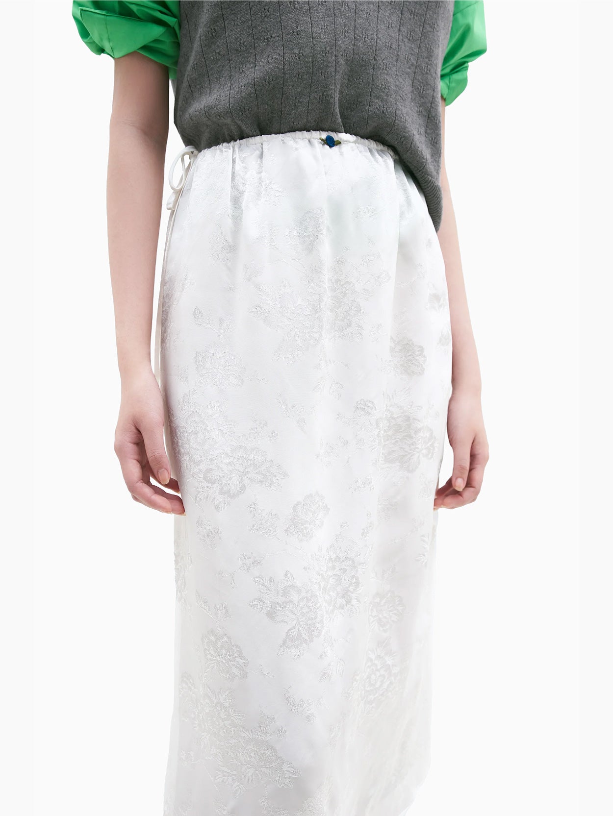 Flower Jacquard Skirt