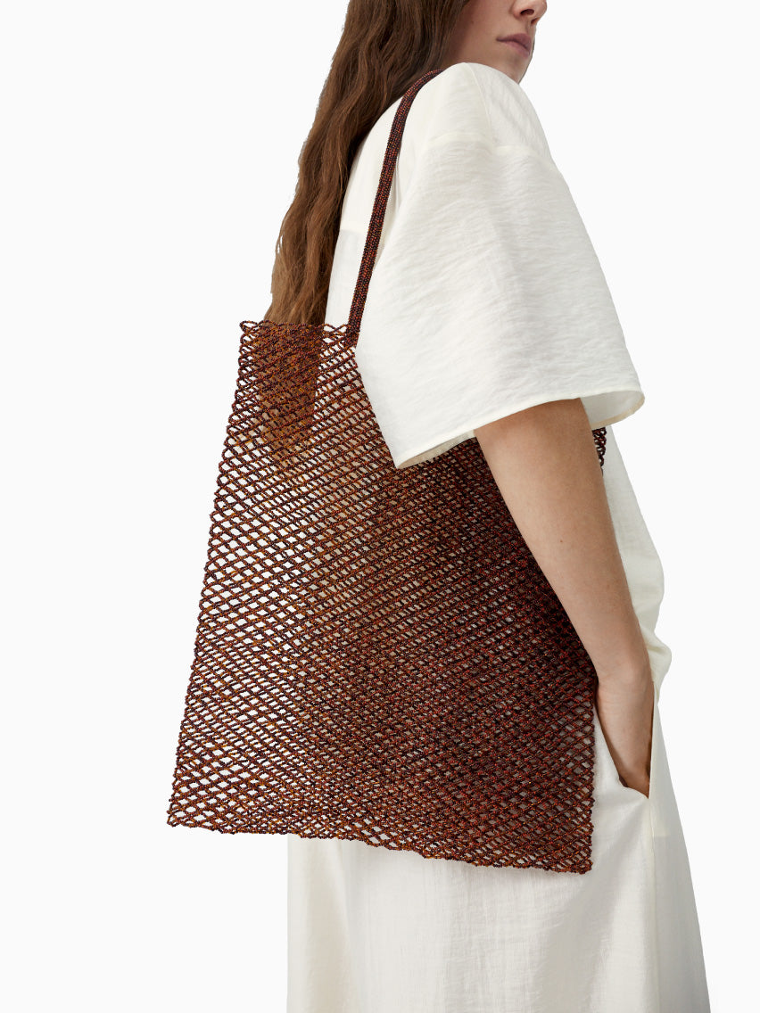 Handmade Beaded Tote Bag Sierra