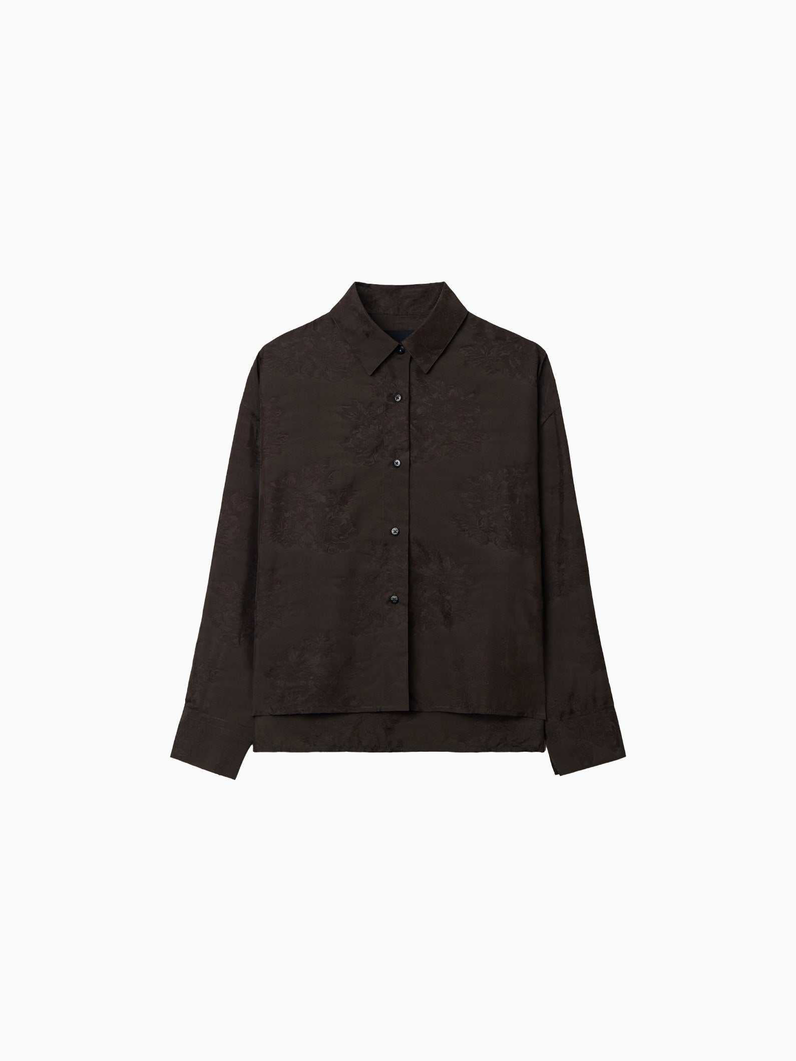 Jacquard Classic Shirt Dark Brown