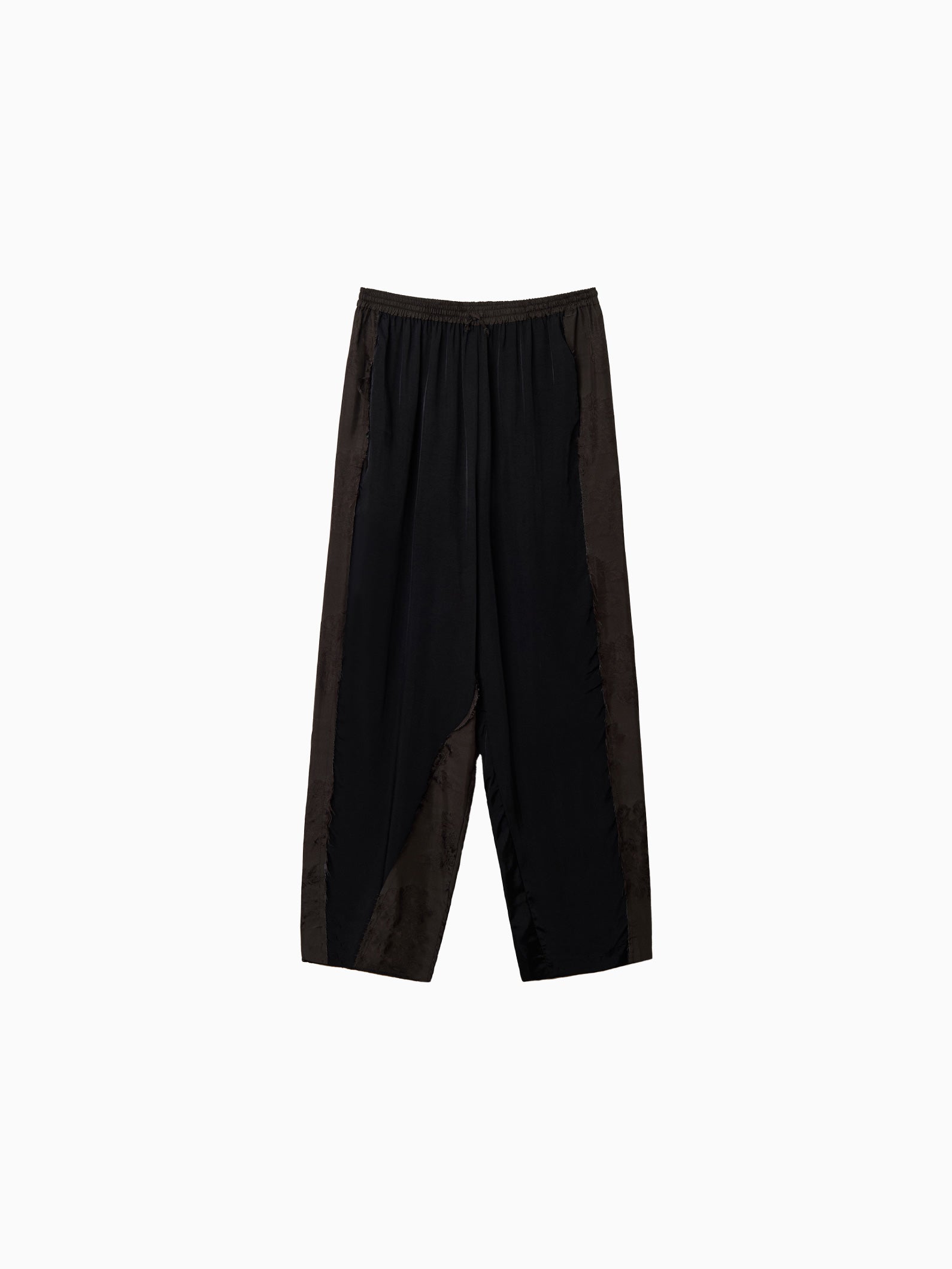 Jacquard Relaxed Pants Dark Brown