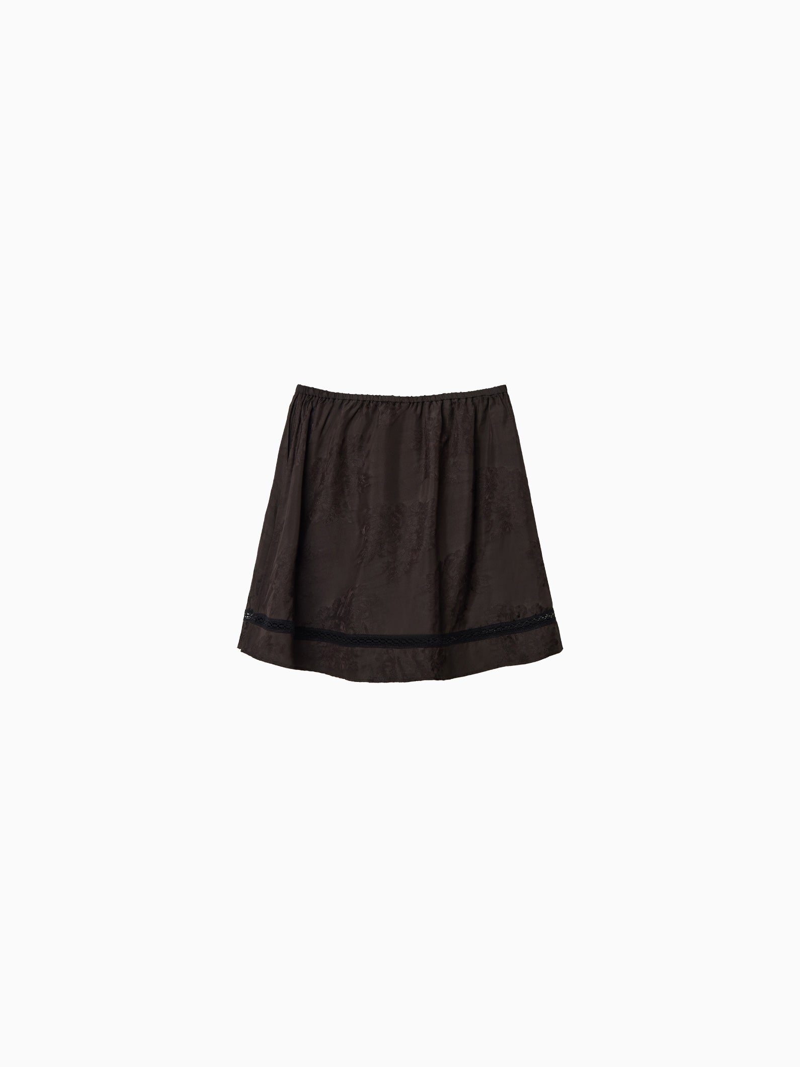 Jacquard Skirt Pants Dark Brown