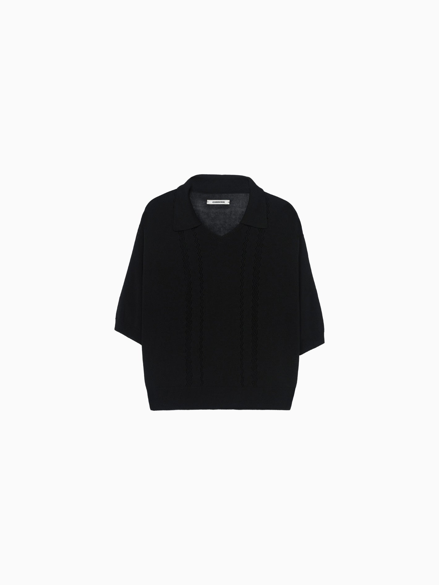 Lace Polo Black