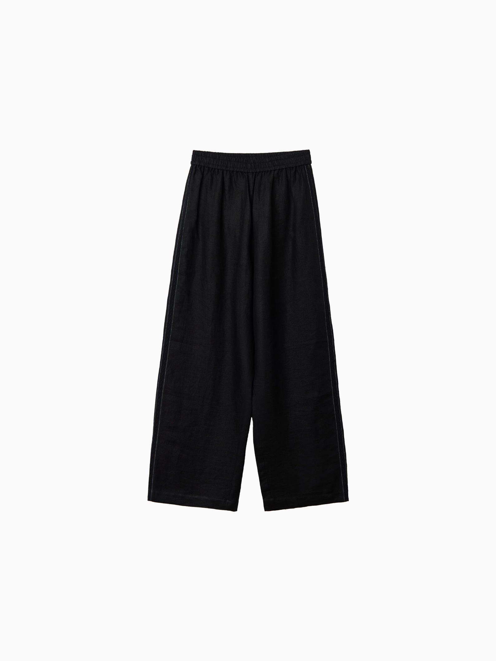 Linen Pants Lace Black