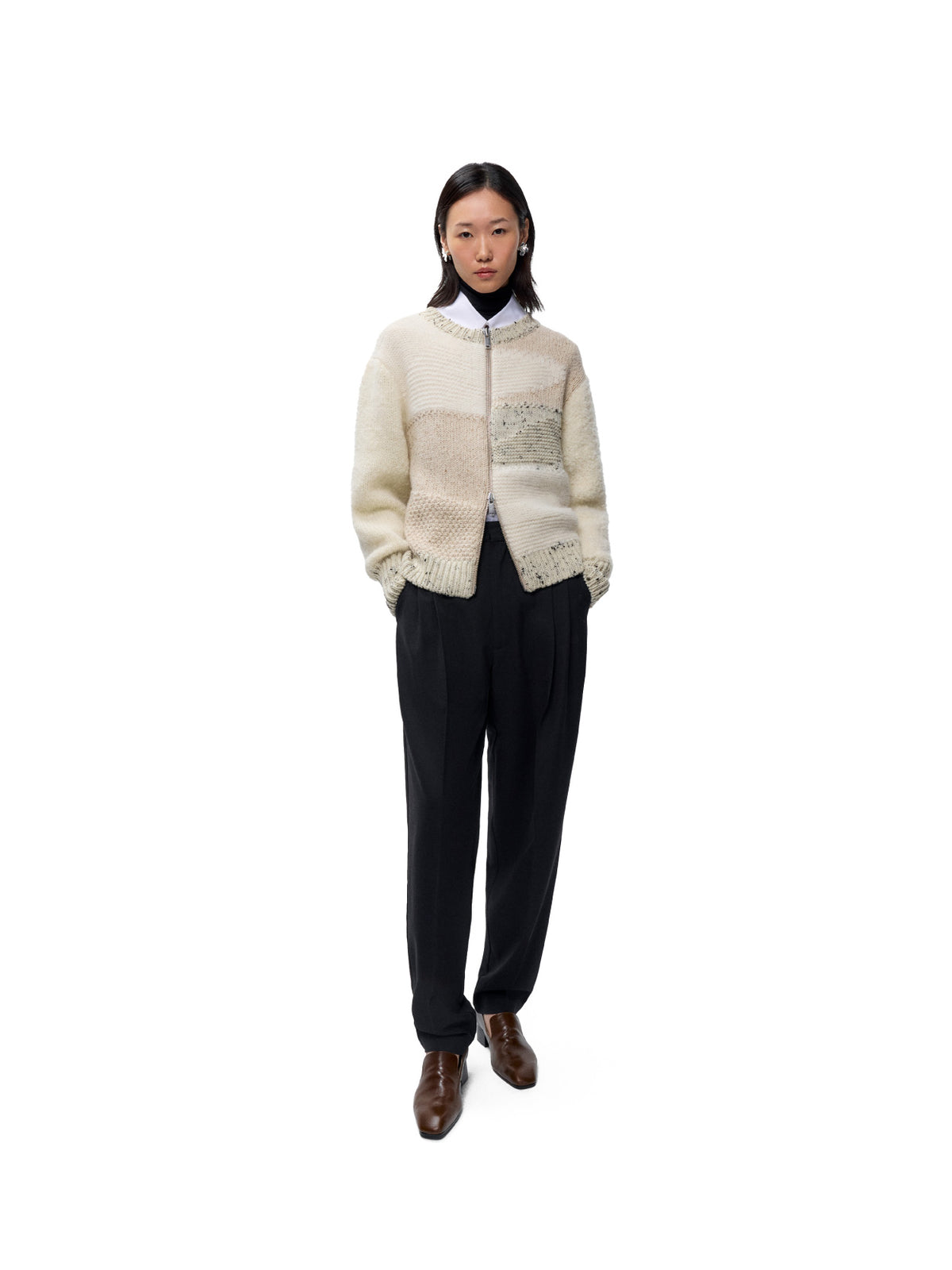 Marled Zip Cardigan