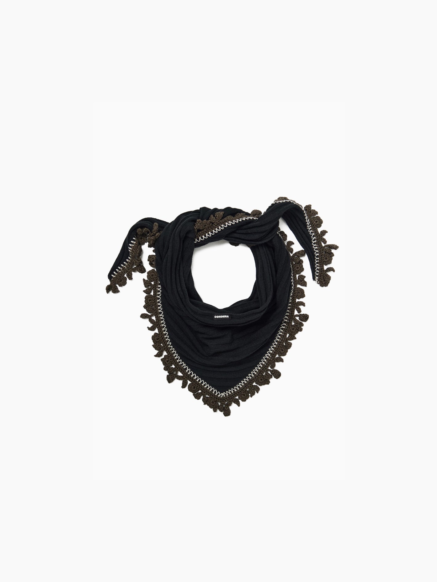 Merino Wool Bandana Black