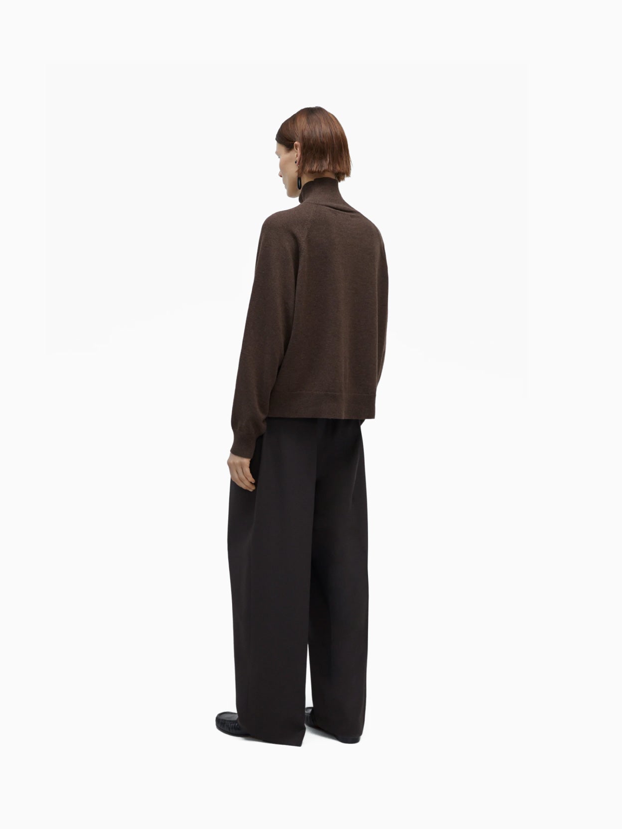 Merino Wool Buttoned Sweater Espresso