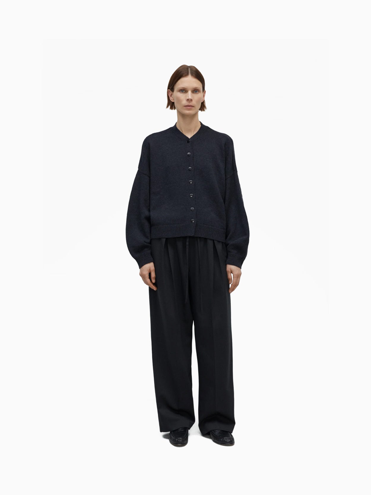 Merino Wool Cardigan Anthracite