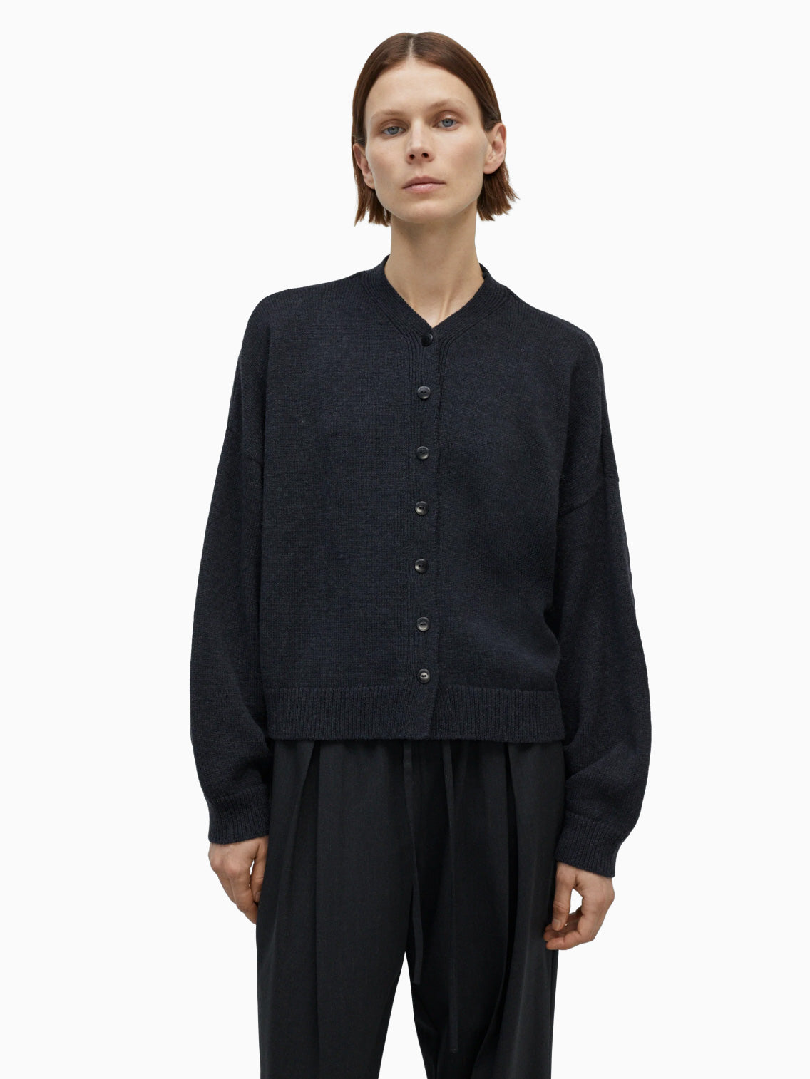 Merino Wool Cardigan Anthracite