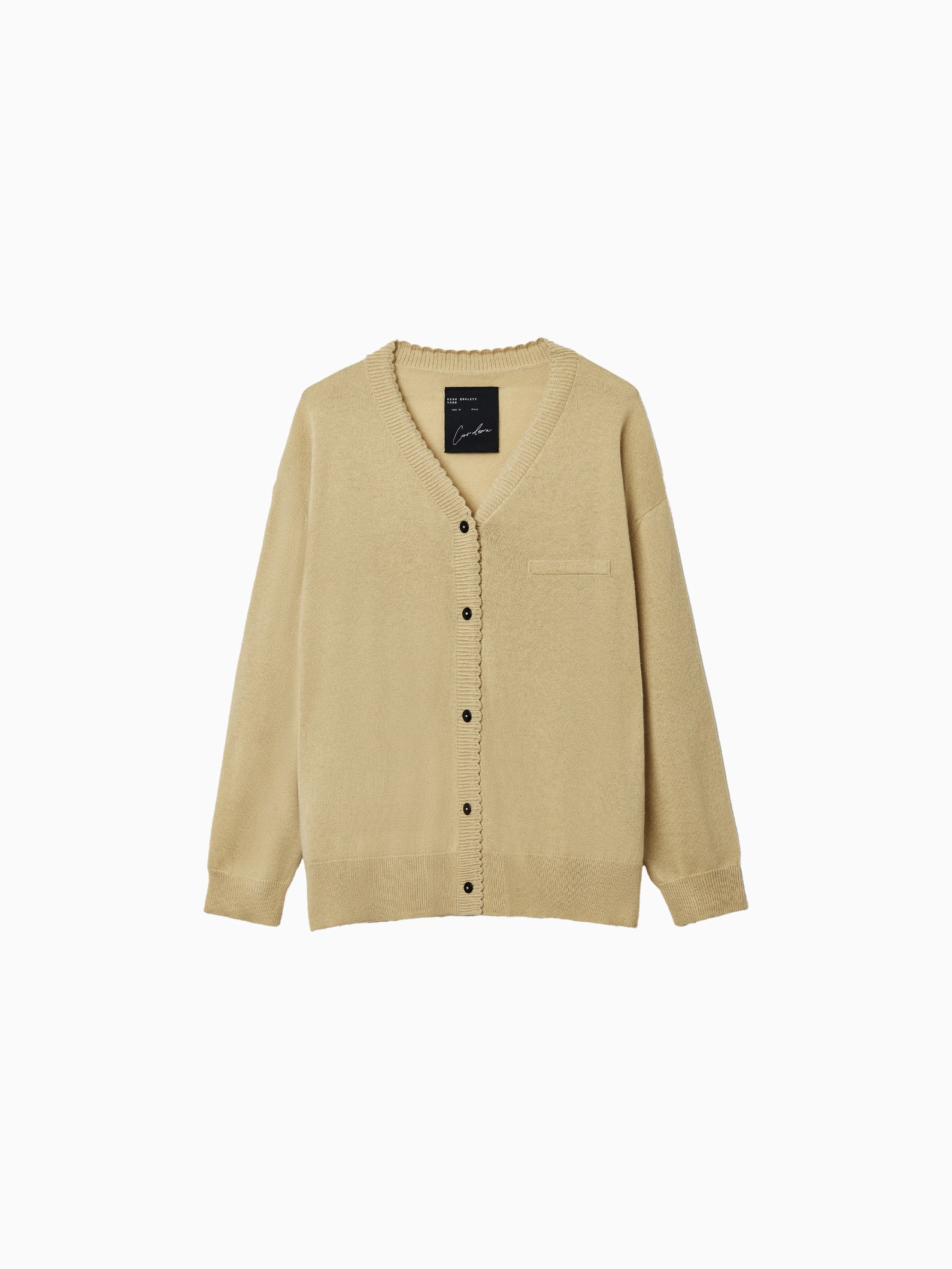 Merino Wool Classic Cardigan Butter