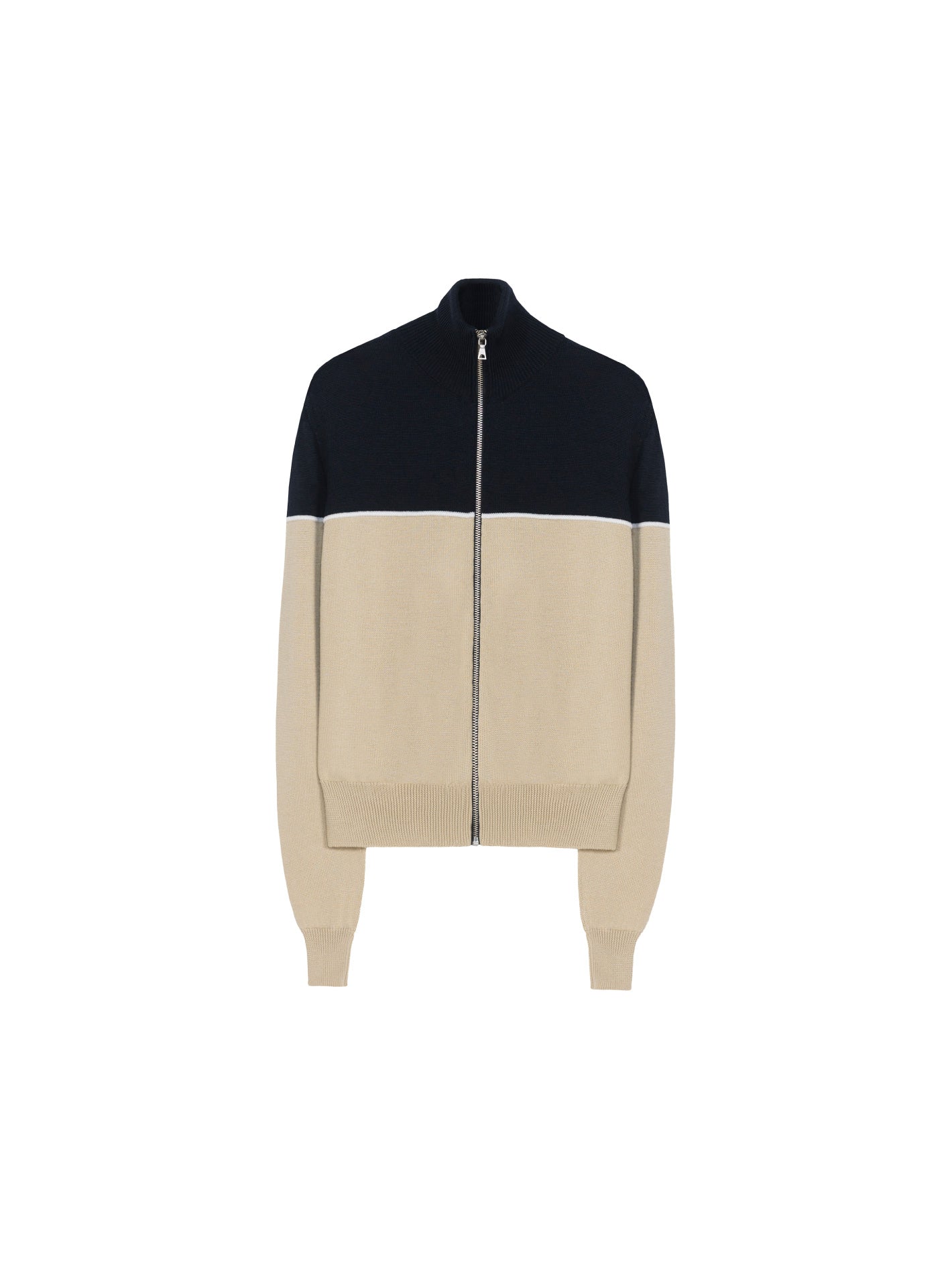 Merino Wool Colorblock Cardigan