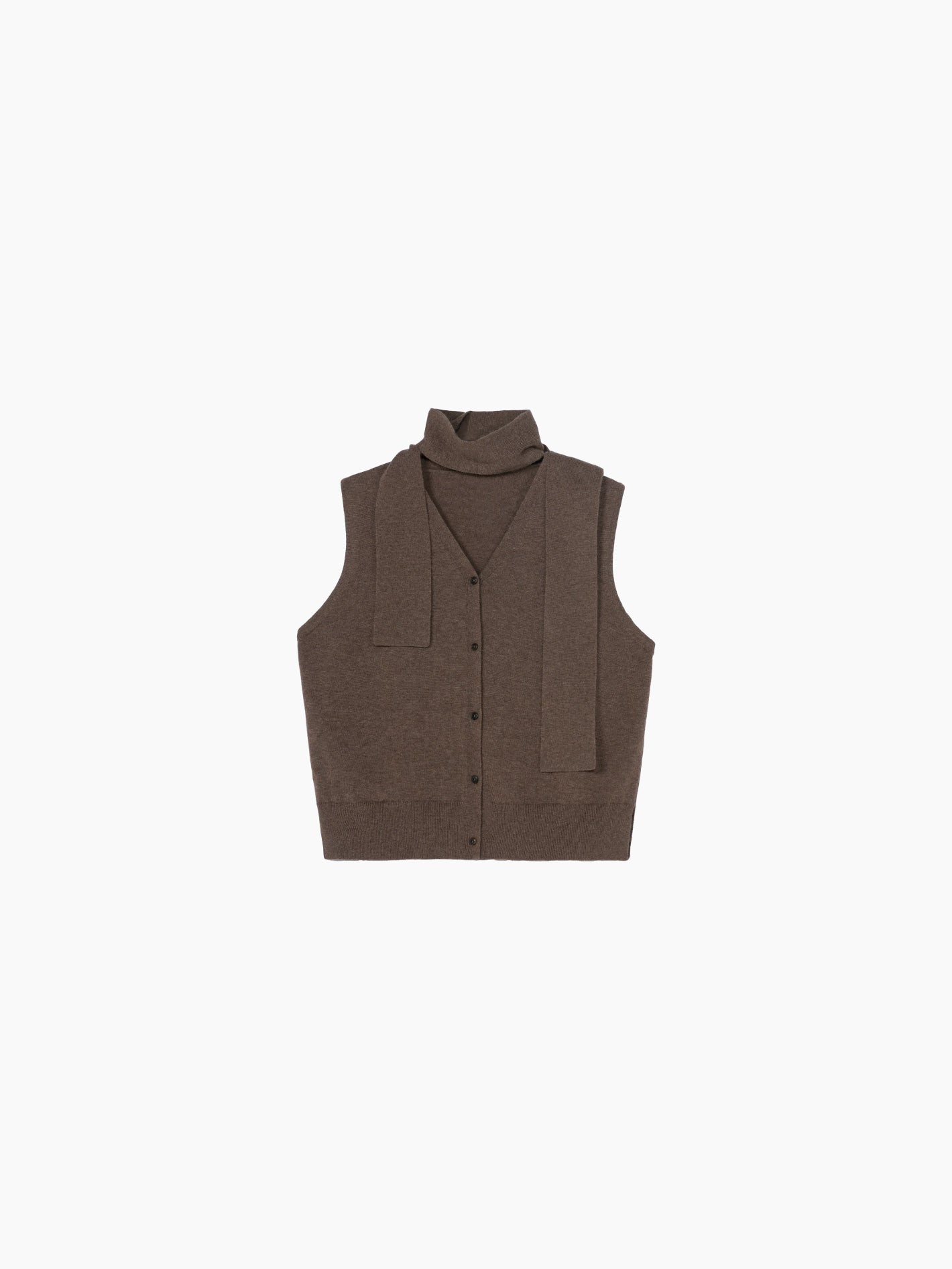 Merino Wool Lace Waistcoat Taupe
