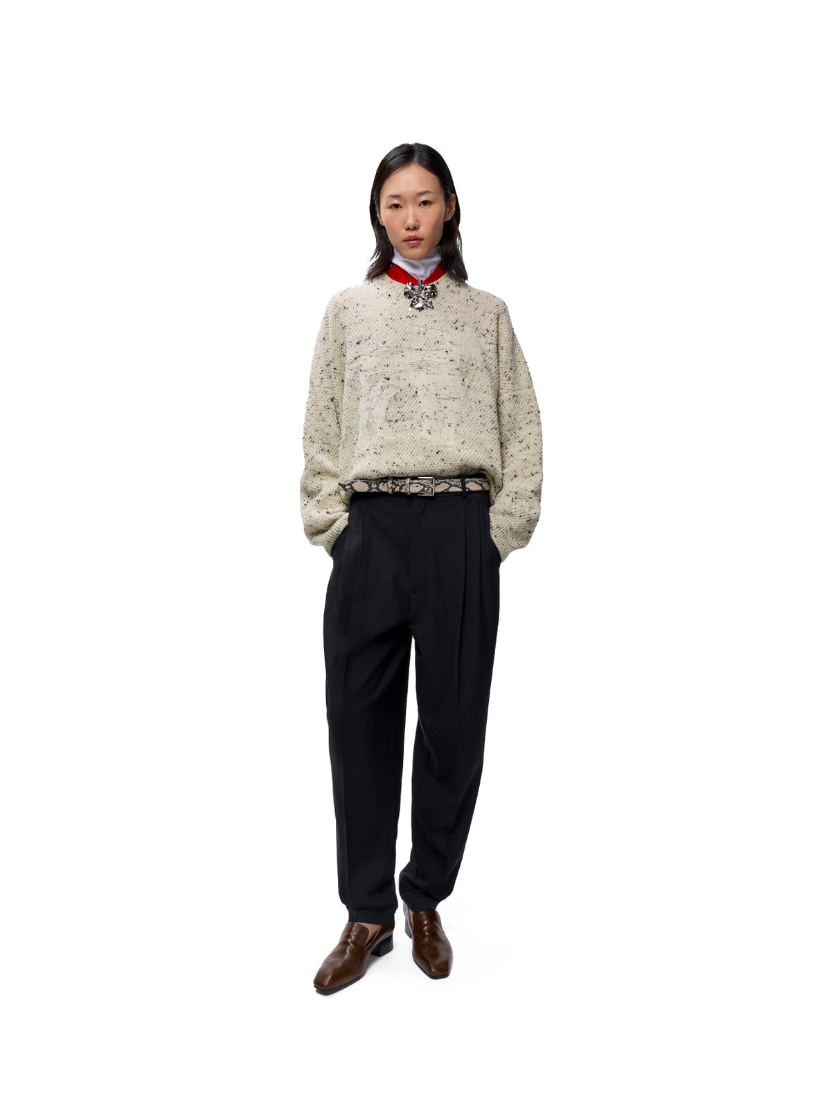 Merino Wool Marled Cordera Sweater