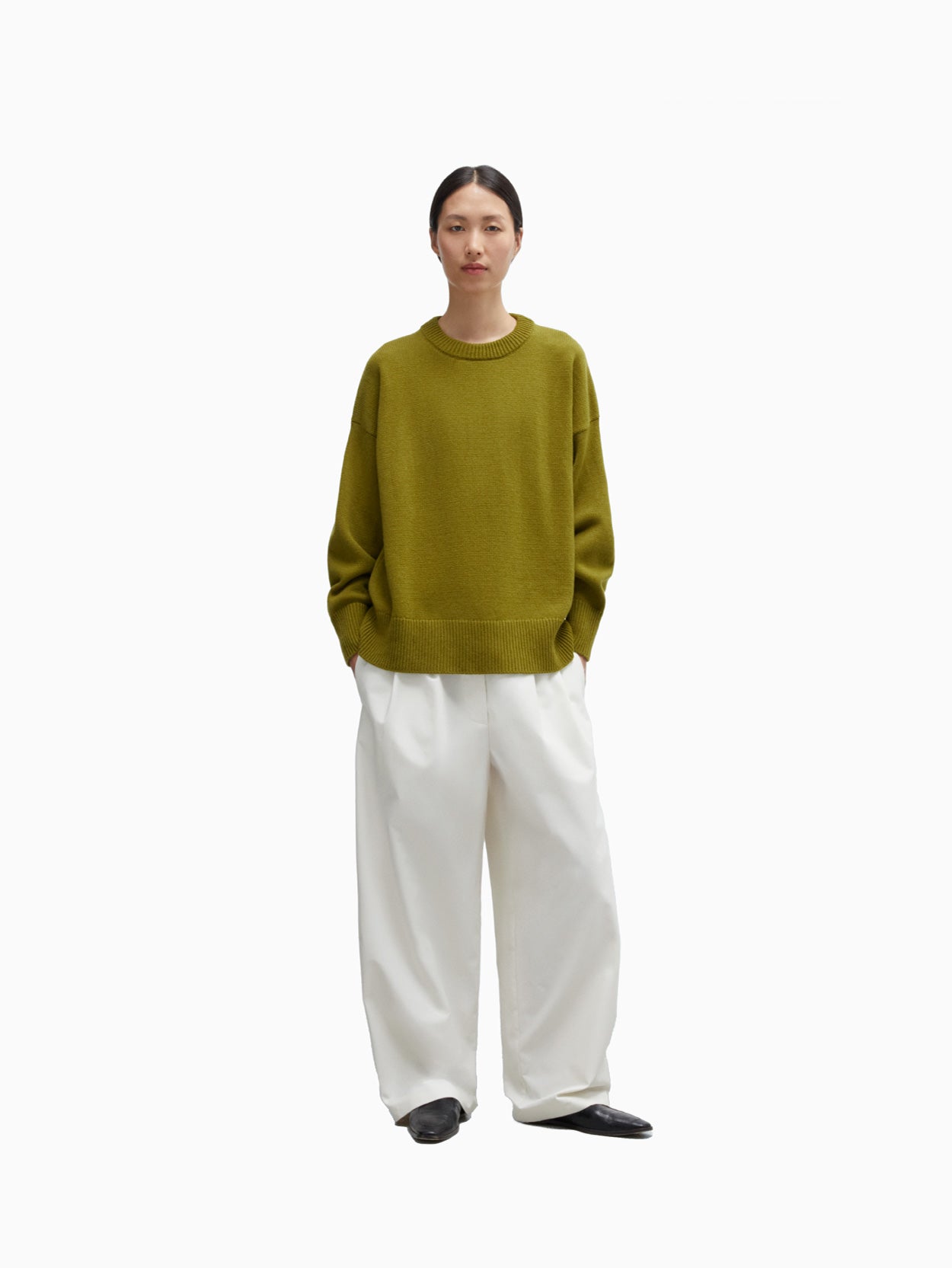 Merino Wool Oversized Sweater Woodbine