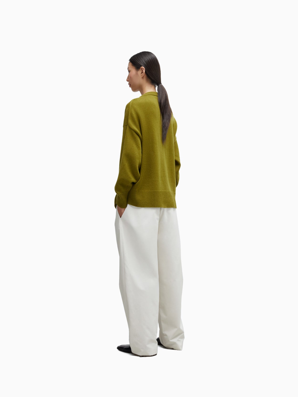 Merino Wool Oversized Sweater Woodbine
