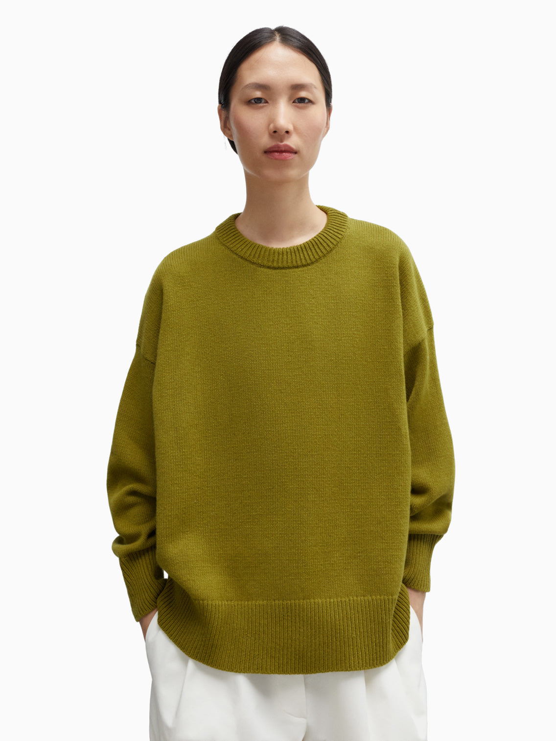 Merino Wool Oversized Sweater Woodbine