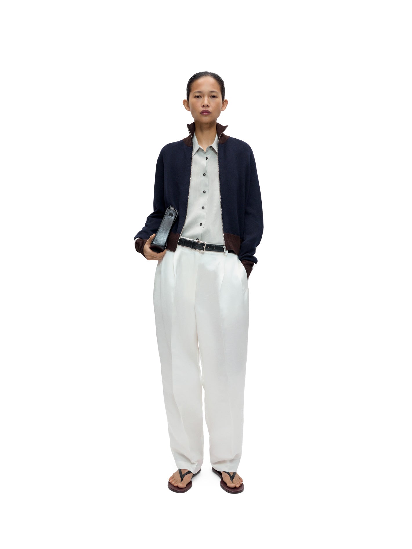 Merino Wool Sporty Cardigan