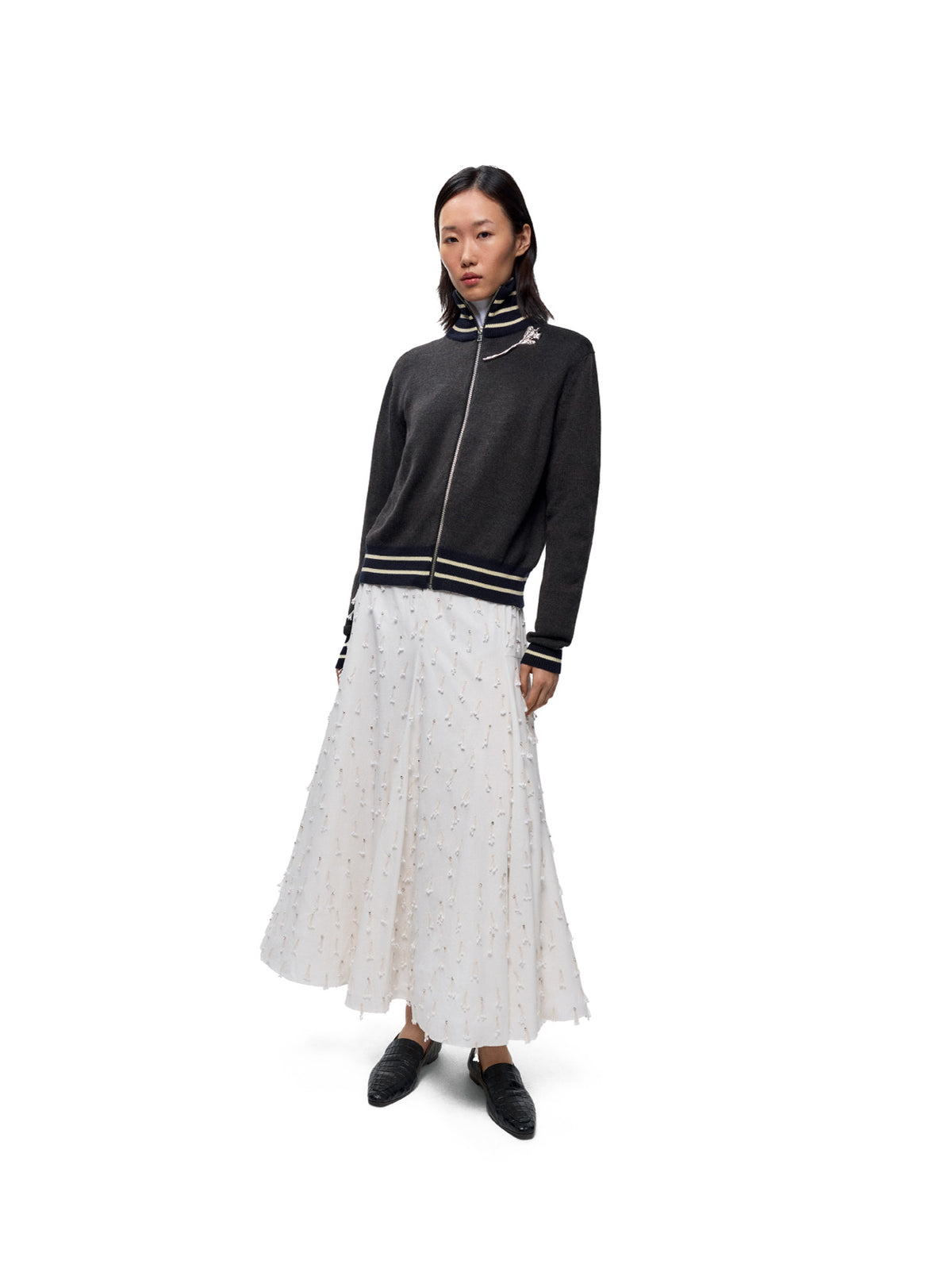 Merino Wool Sporty Cardigan