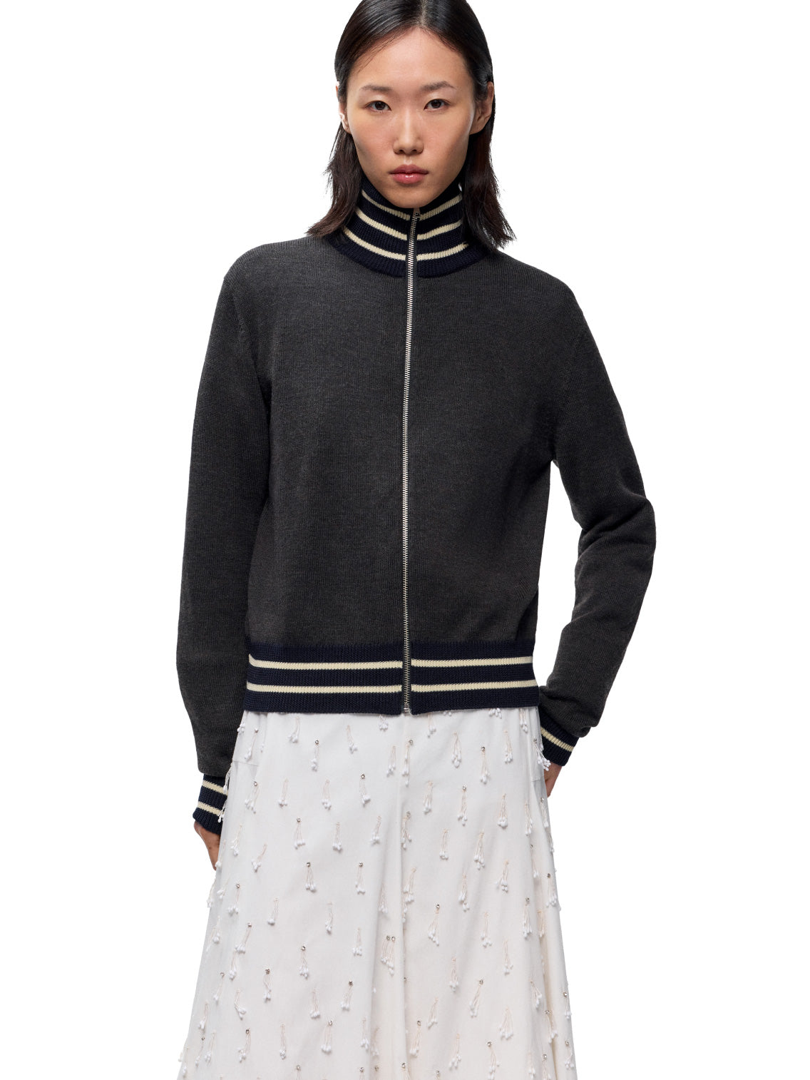 Merino Wool Sporty Cardigan
