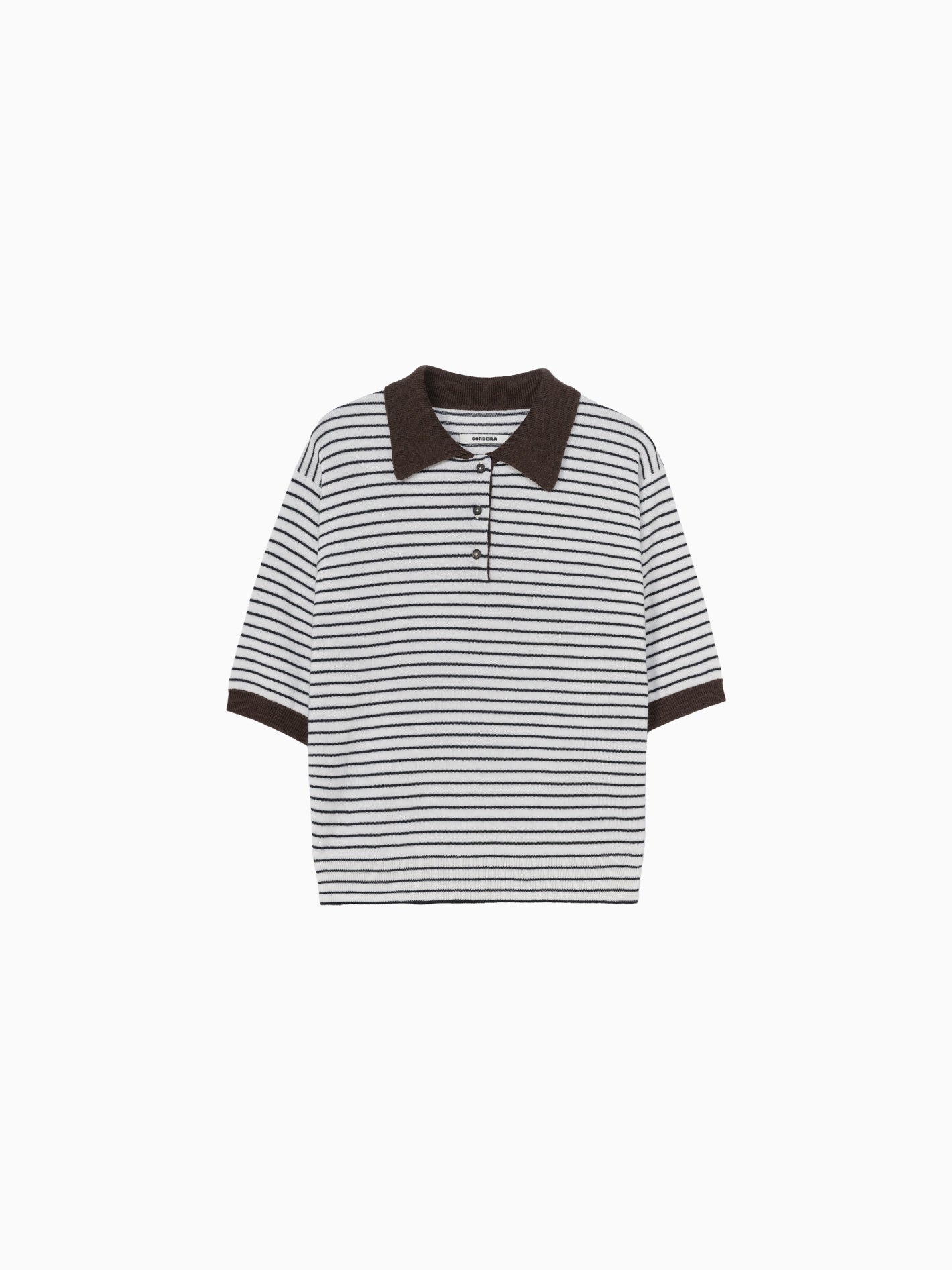 Merino Wool Striped Polo