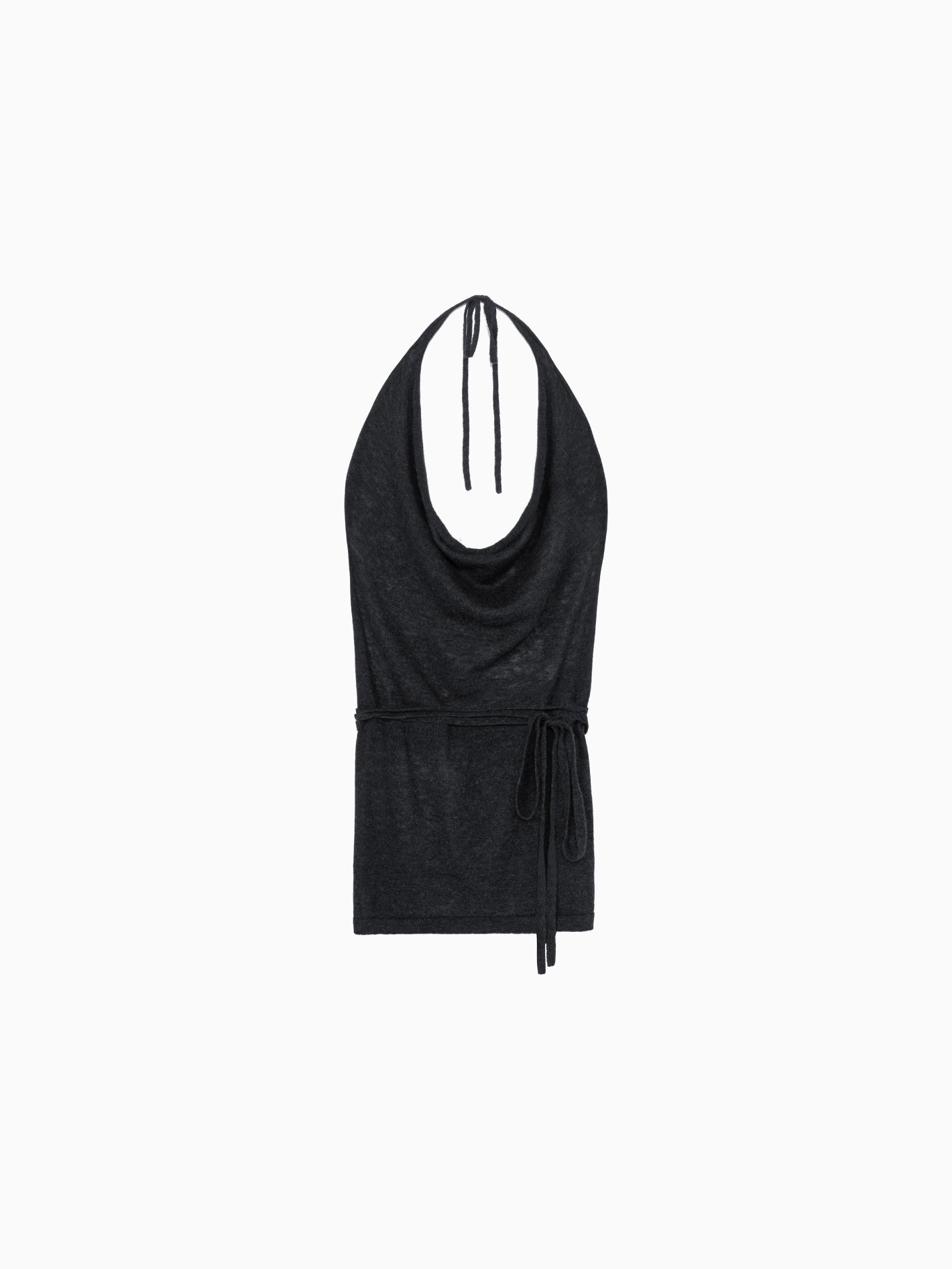 Merino Wool Tie Top Anthracite