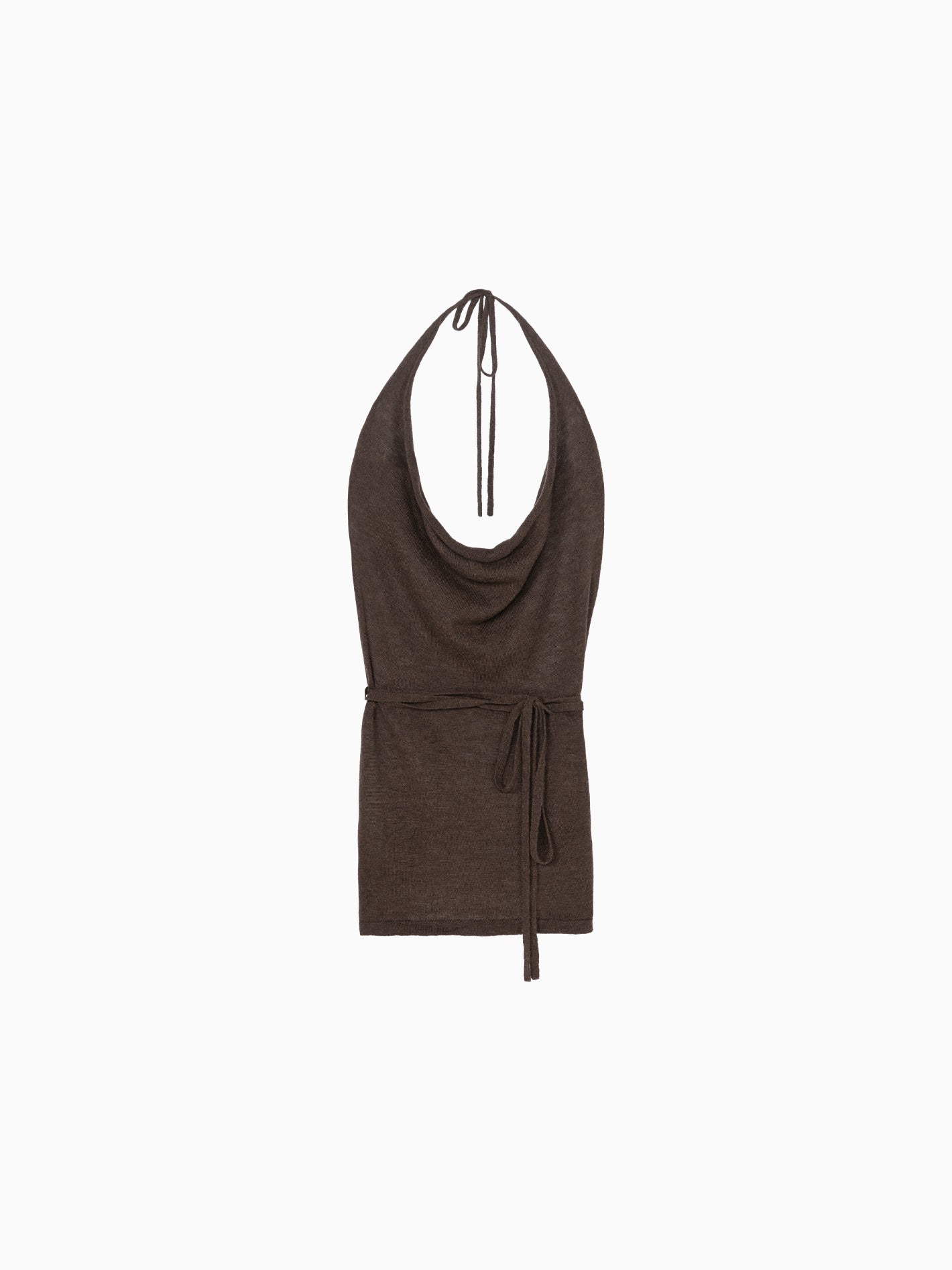 Merino Wool Tie Top Brown
