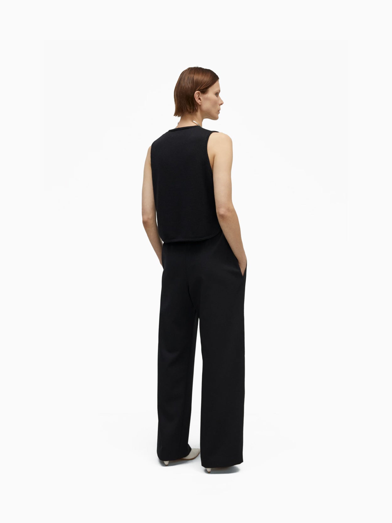 Merino Wool Waistcoat Black