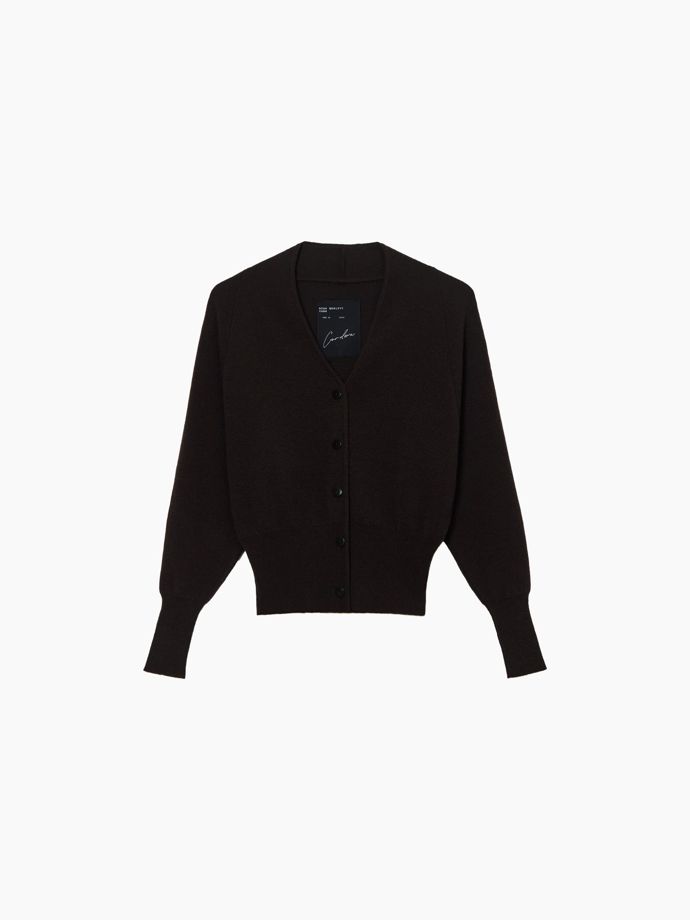 Merino & Cashmere Cardigan Brown