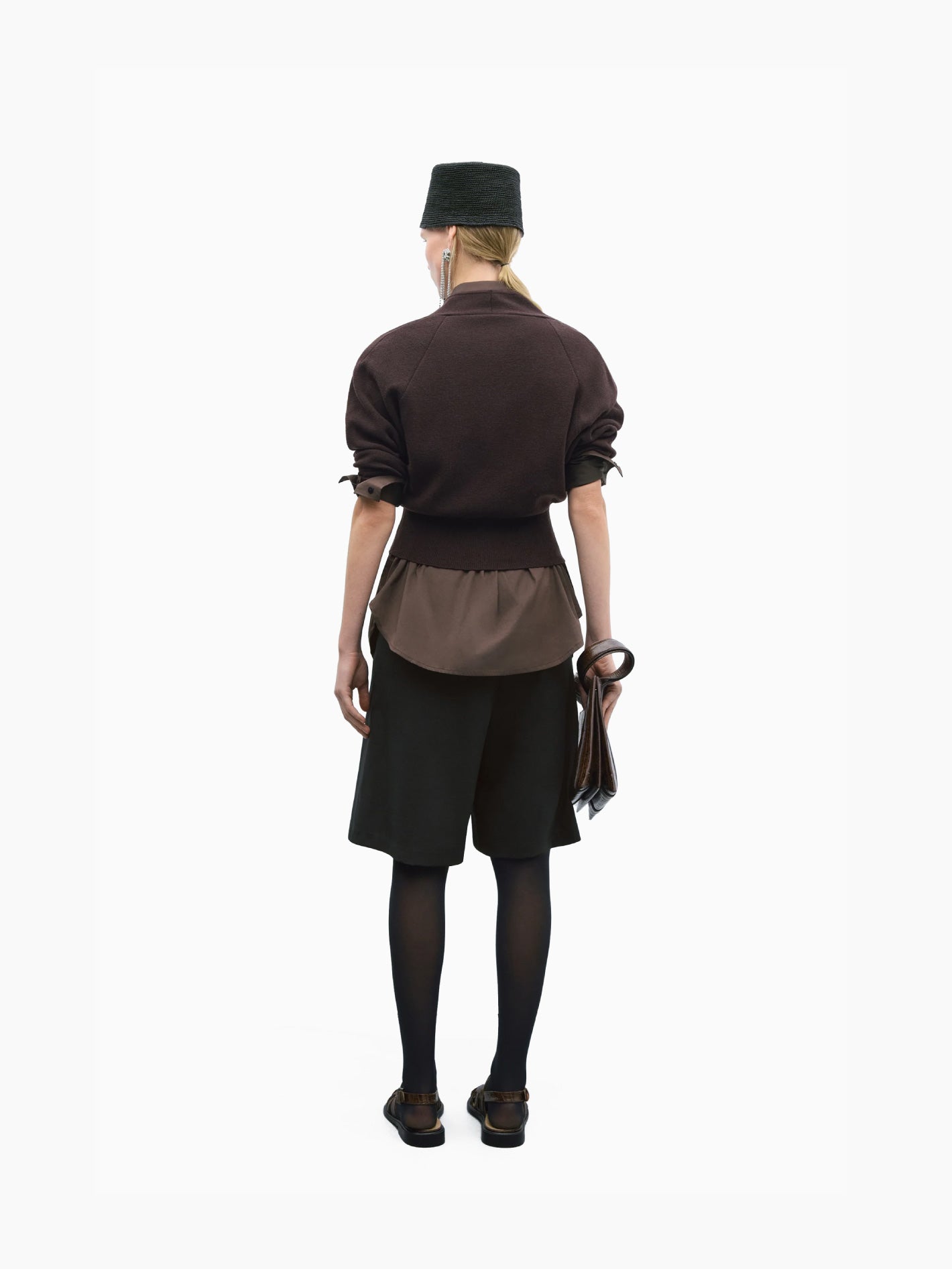 Merino & Cashmere Cardigan Brown