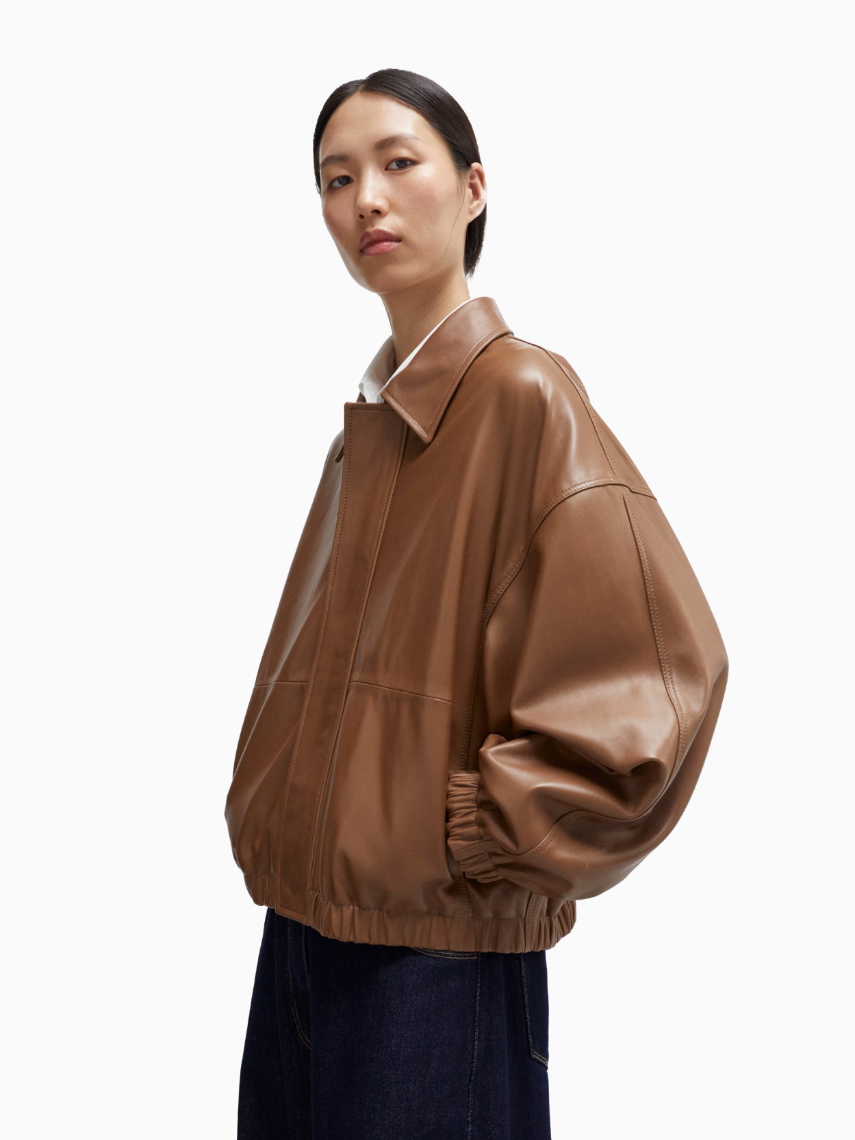 Nappa Bomber Jacket Tan
