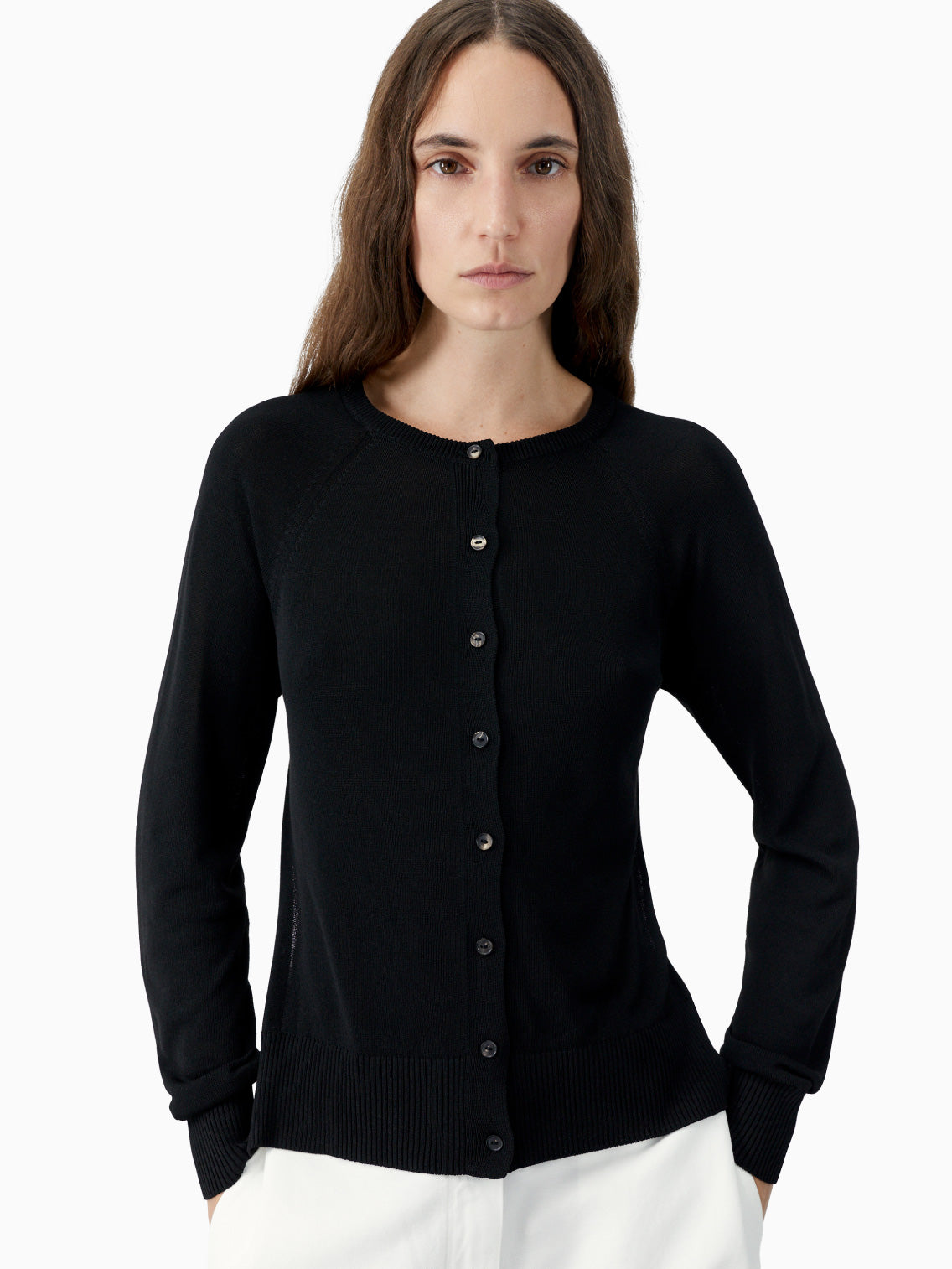 Open-Back Cardigan Black