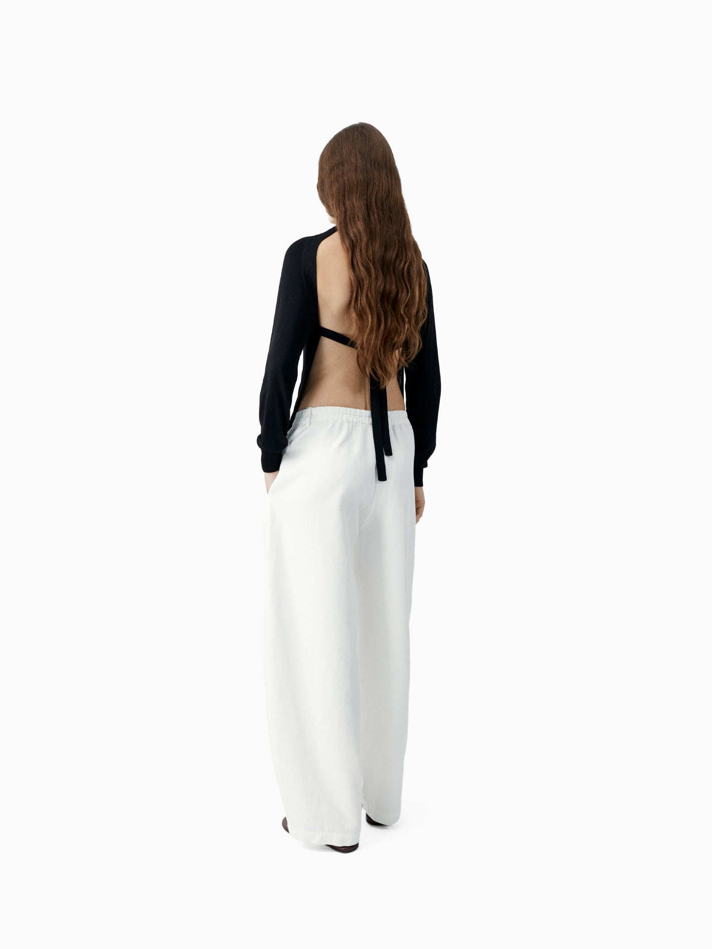 Open-Back Cardigan Black