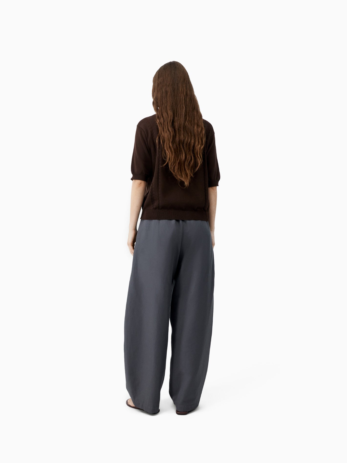 Organic Cotton Colorblock Polo Brown
