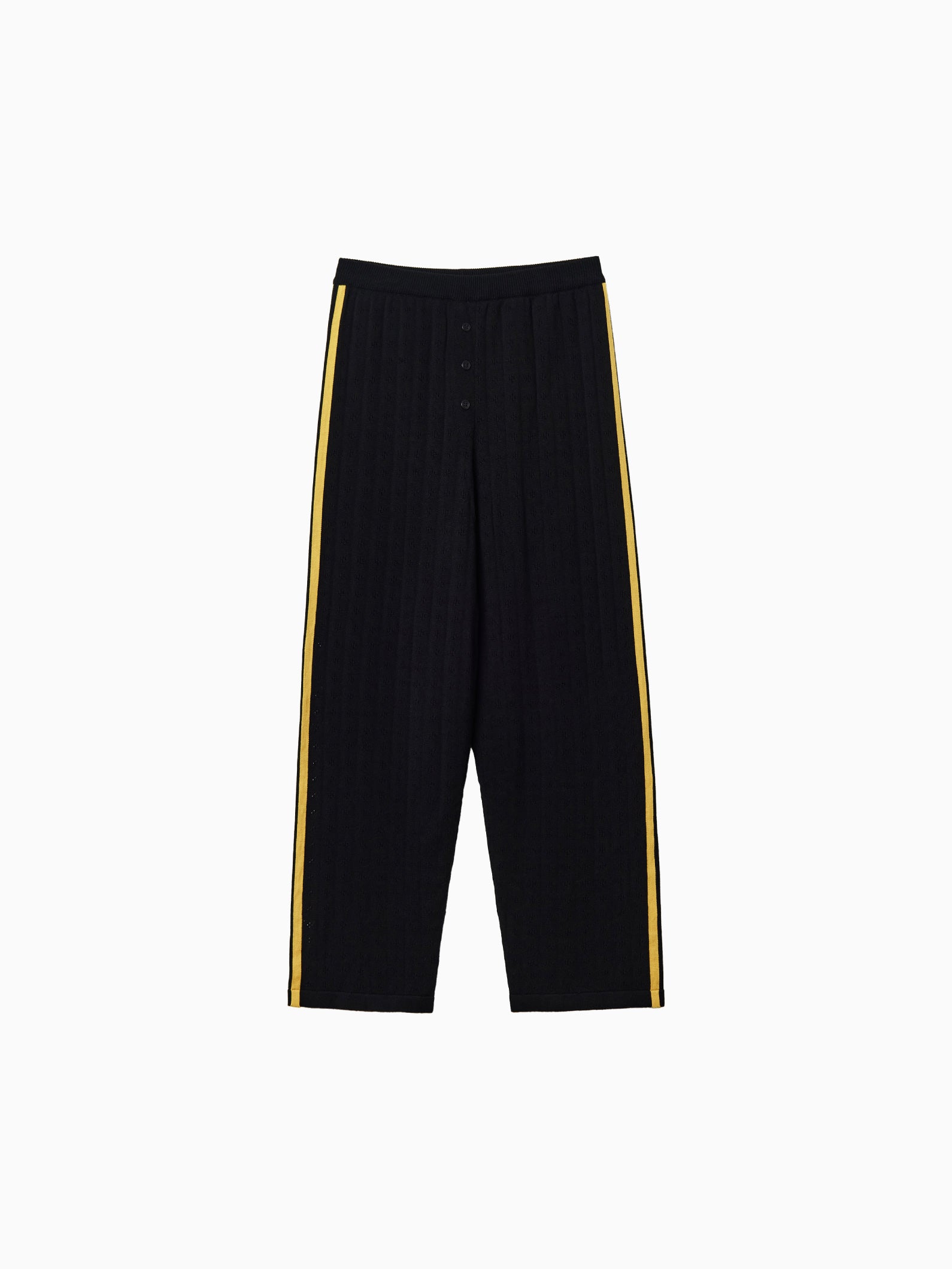 Organic Cotton Pointelle Pants Black