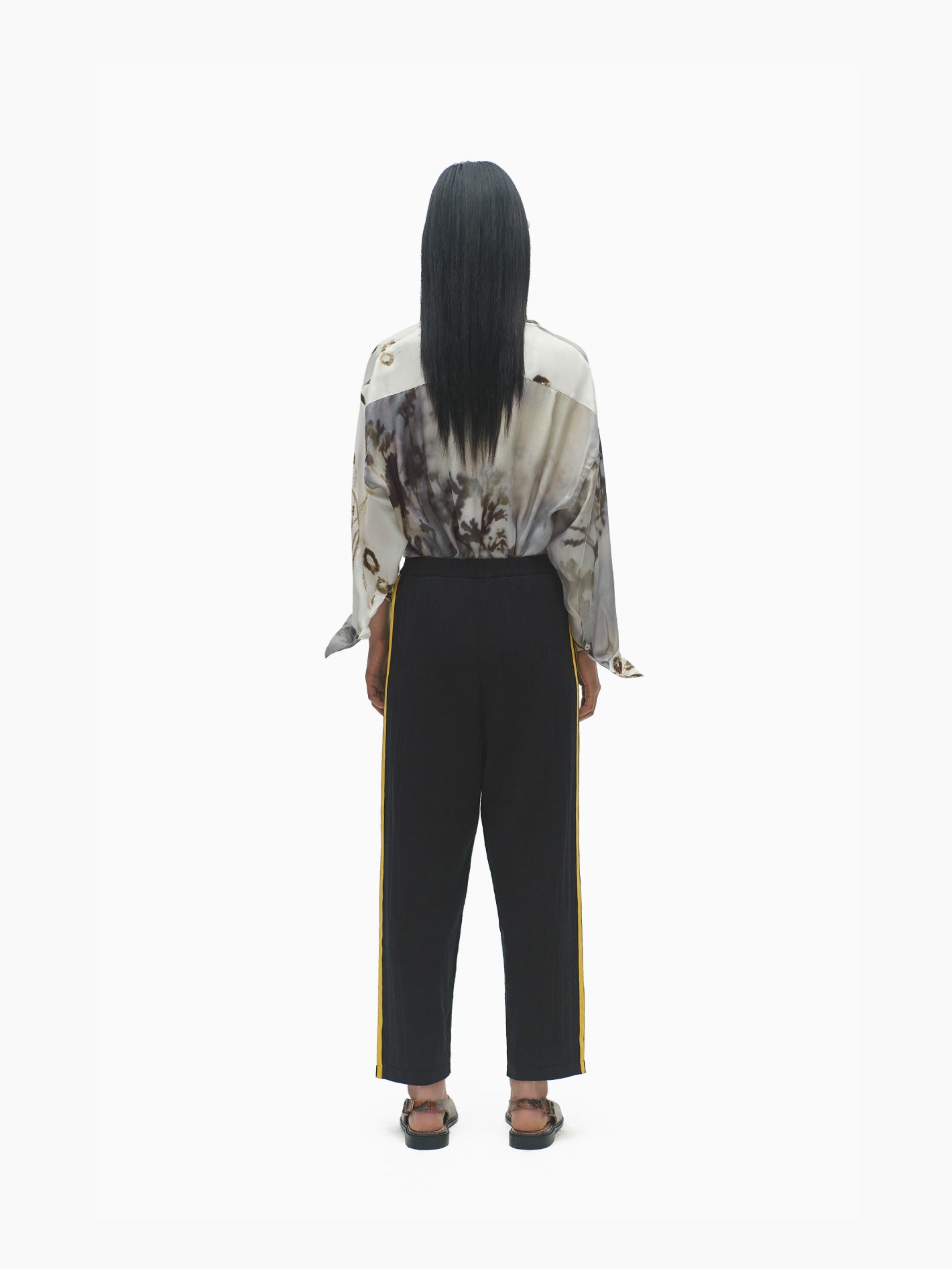 Organic Cotton Pointelle Pants Black