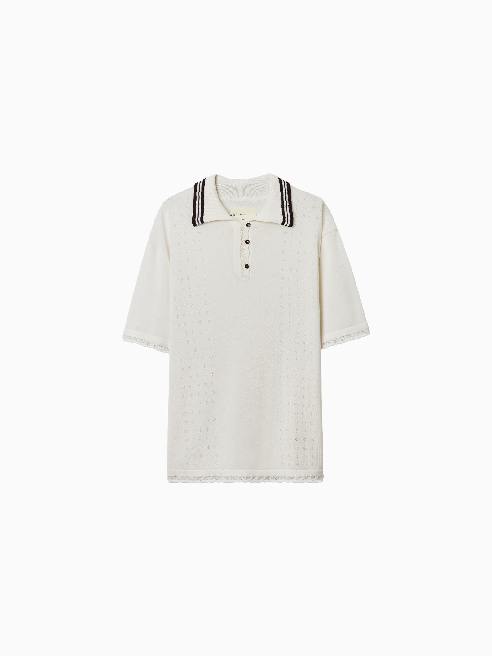 Organic Cotton Pointelle Polo Natural